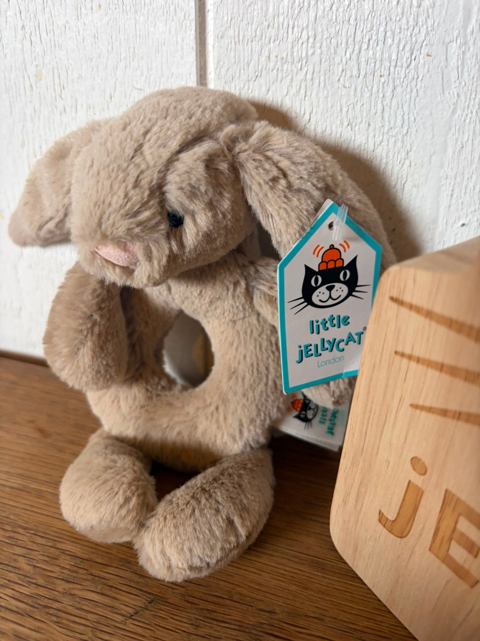 Jellycat Bashful Bunny Ring Rattle - Beige