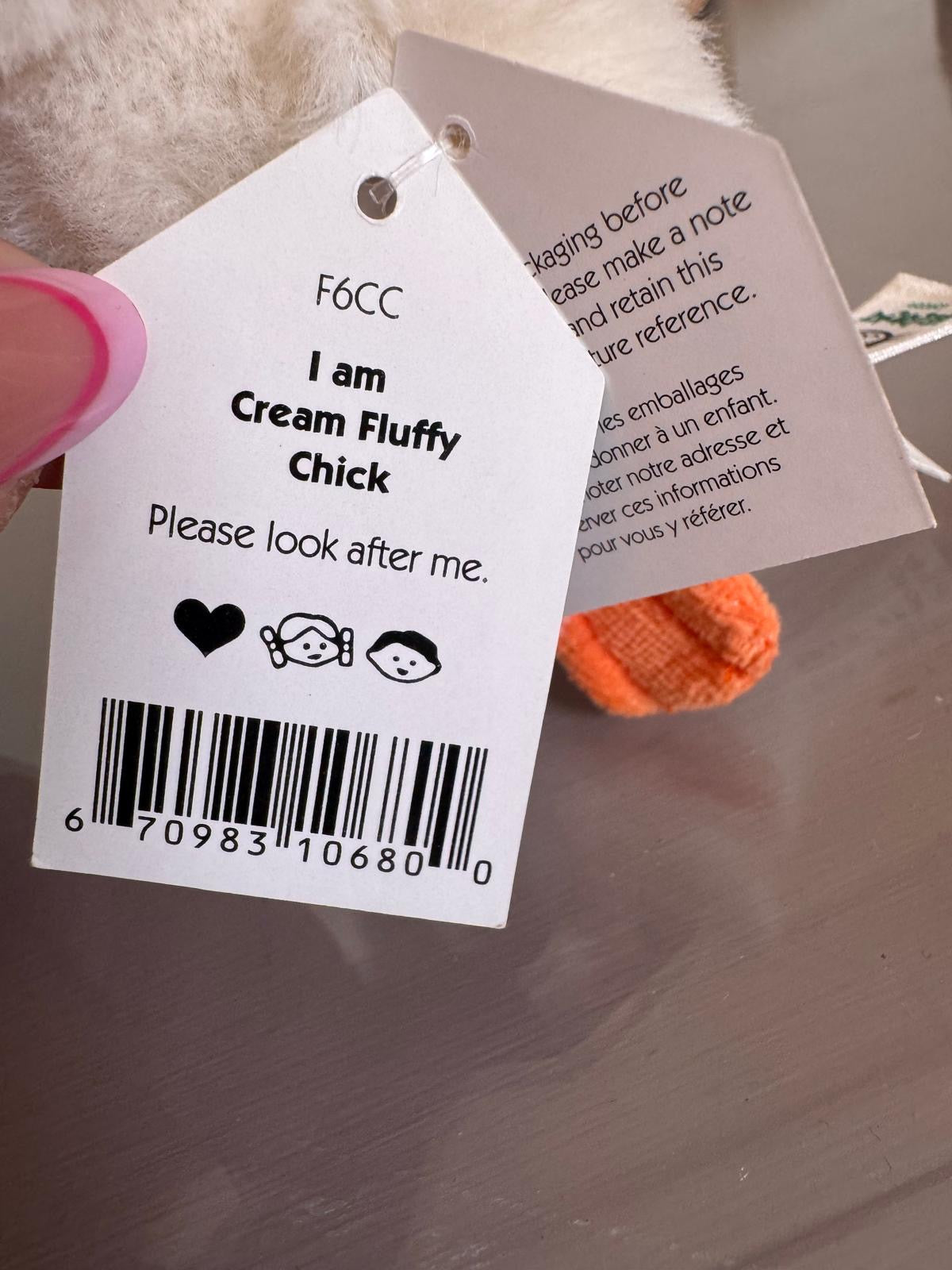 Jellycat Cream Fluffy Chick