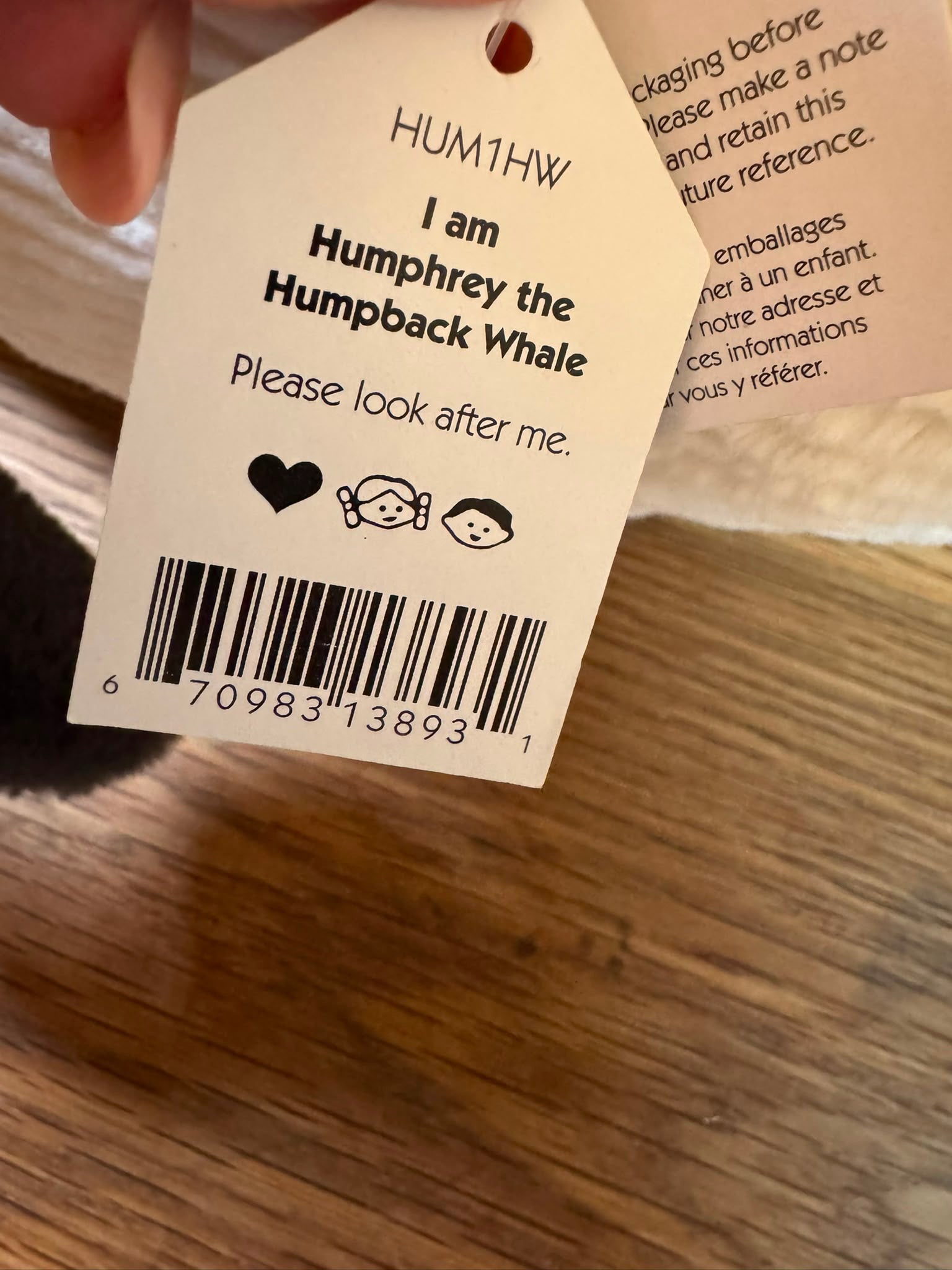 Jellycat Humphrey Humpback Whale