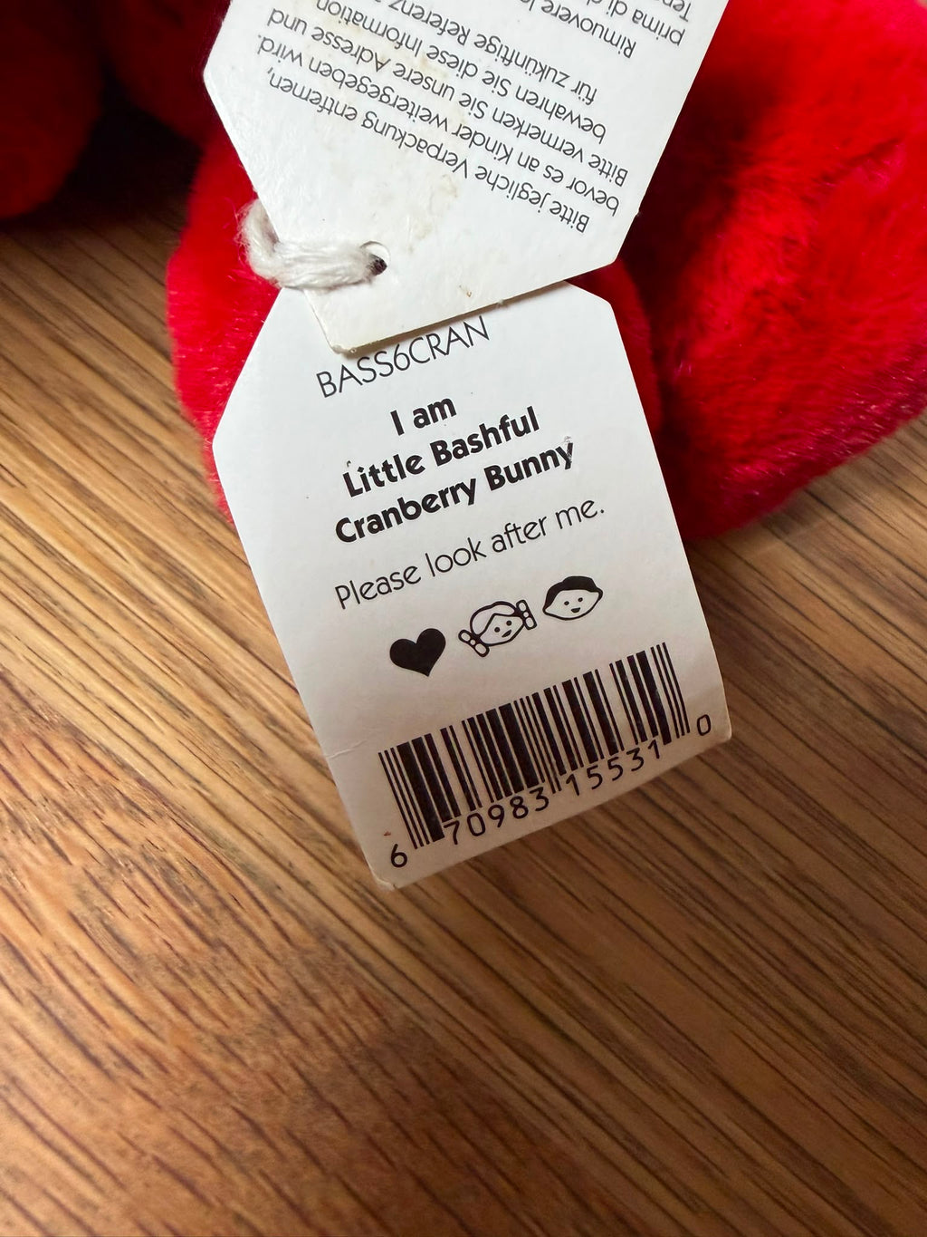 Jellycat Little Bashful Cranberry Bunny