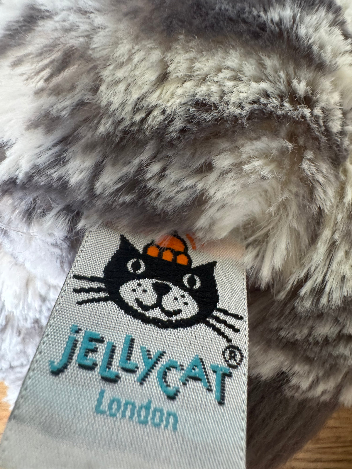 Jellycat Bashful Grey Zebra - Tagged