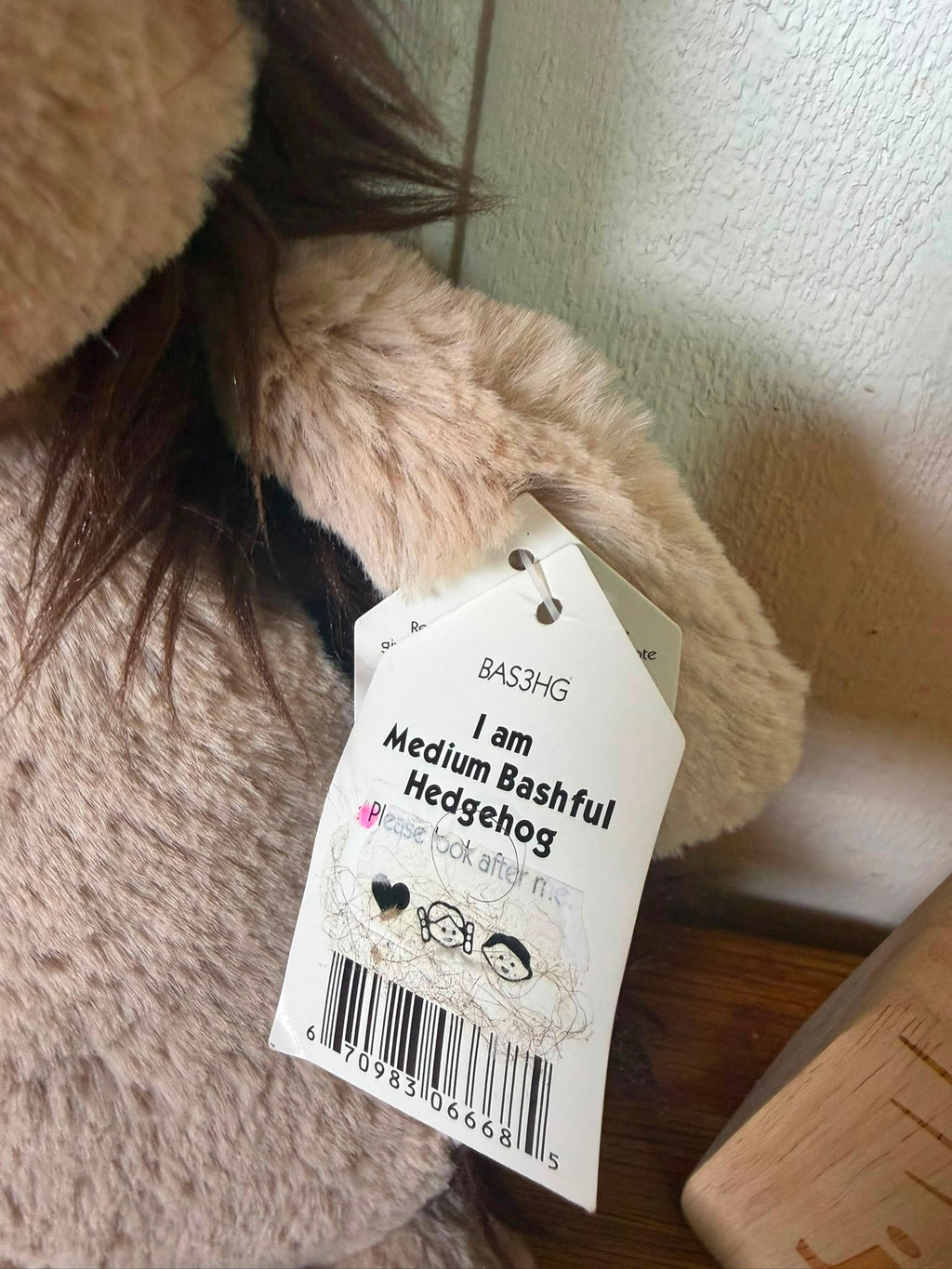 Jellycat Bashful Hedgehog - Dark Brown