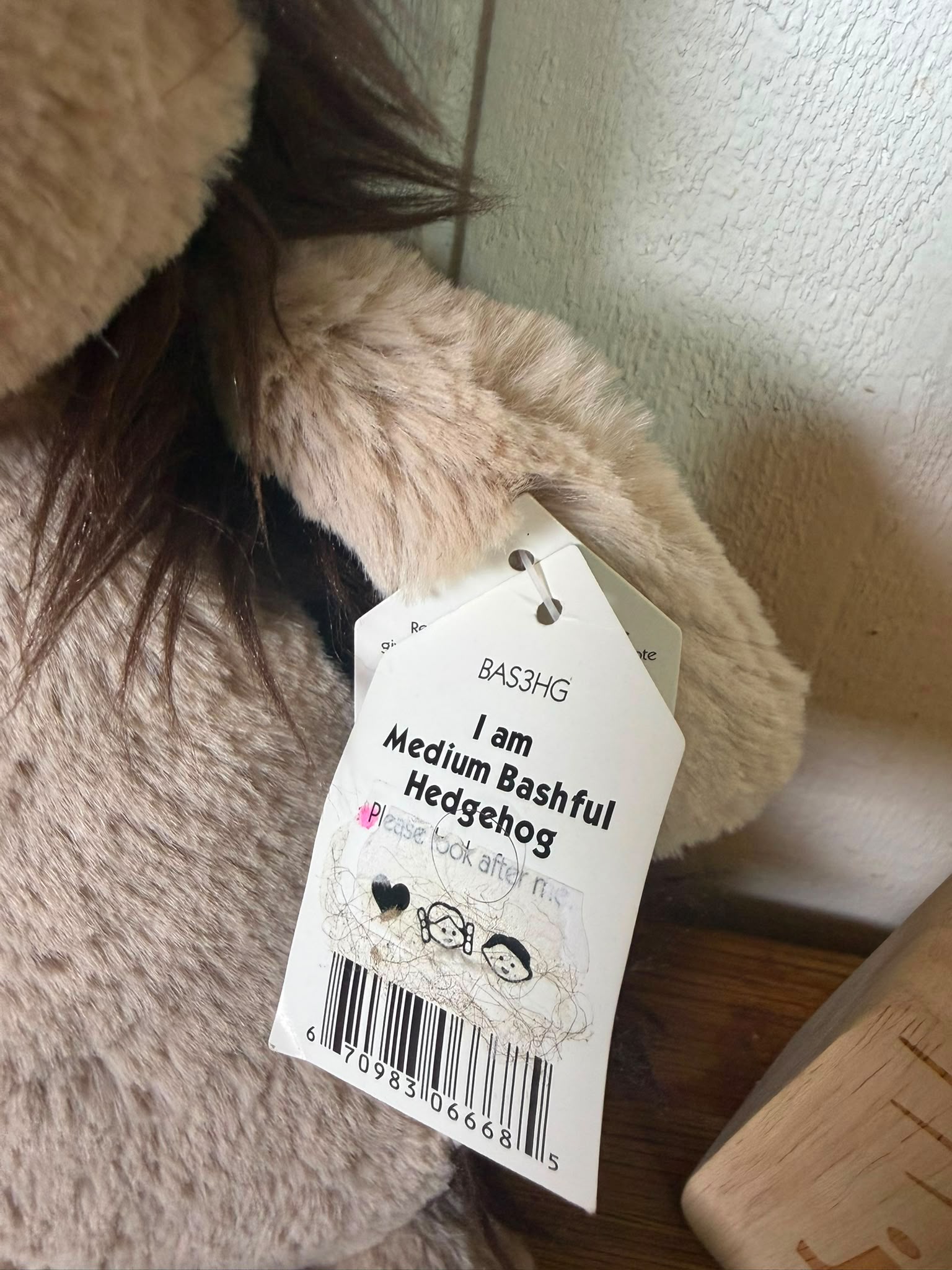 Jellycat Bashful Hedgehog - Dark Brown