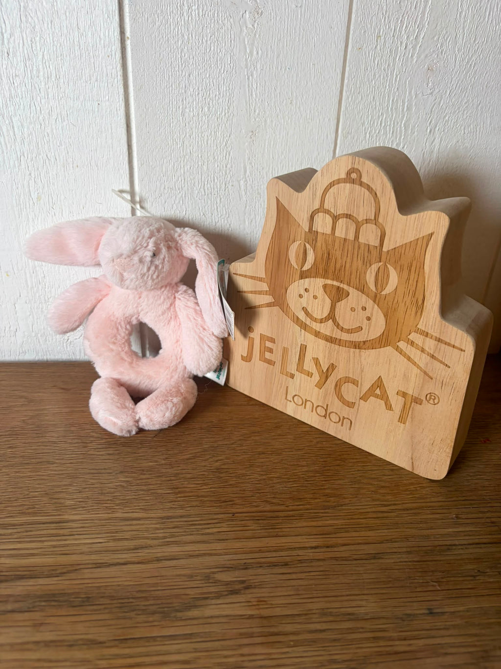 Jellycat Bashful Bunny Ring Rattle - Pink