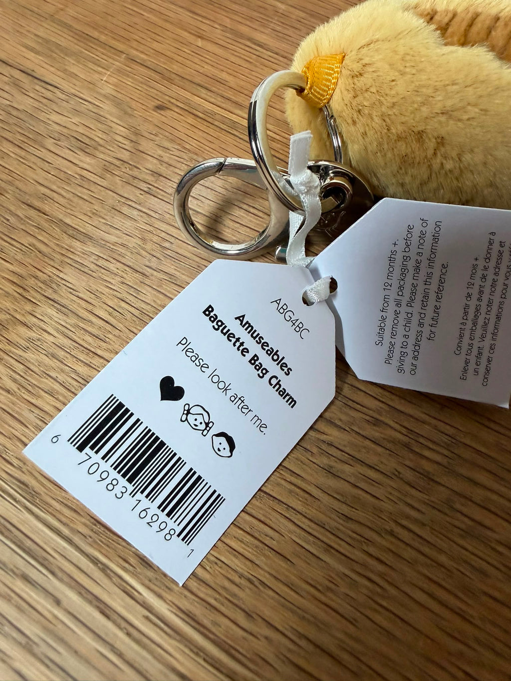 Jellycat Baguette Bag Charm