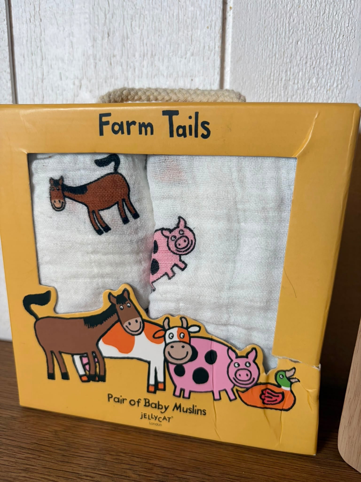 Jellycat Farm Tails Muslins