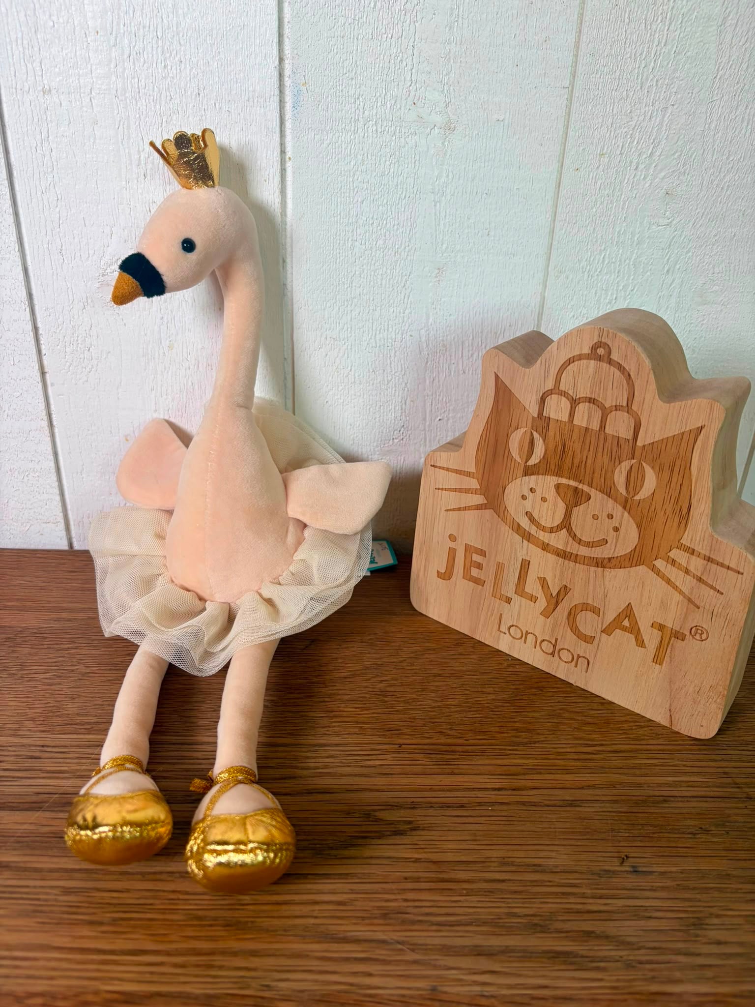 Jellycat Fancy Swan - Writing on Tag
