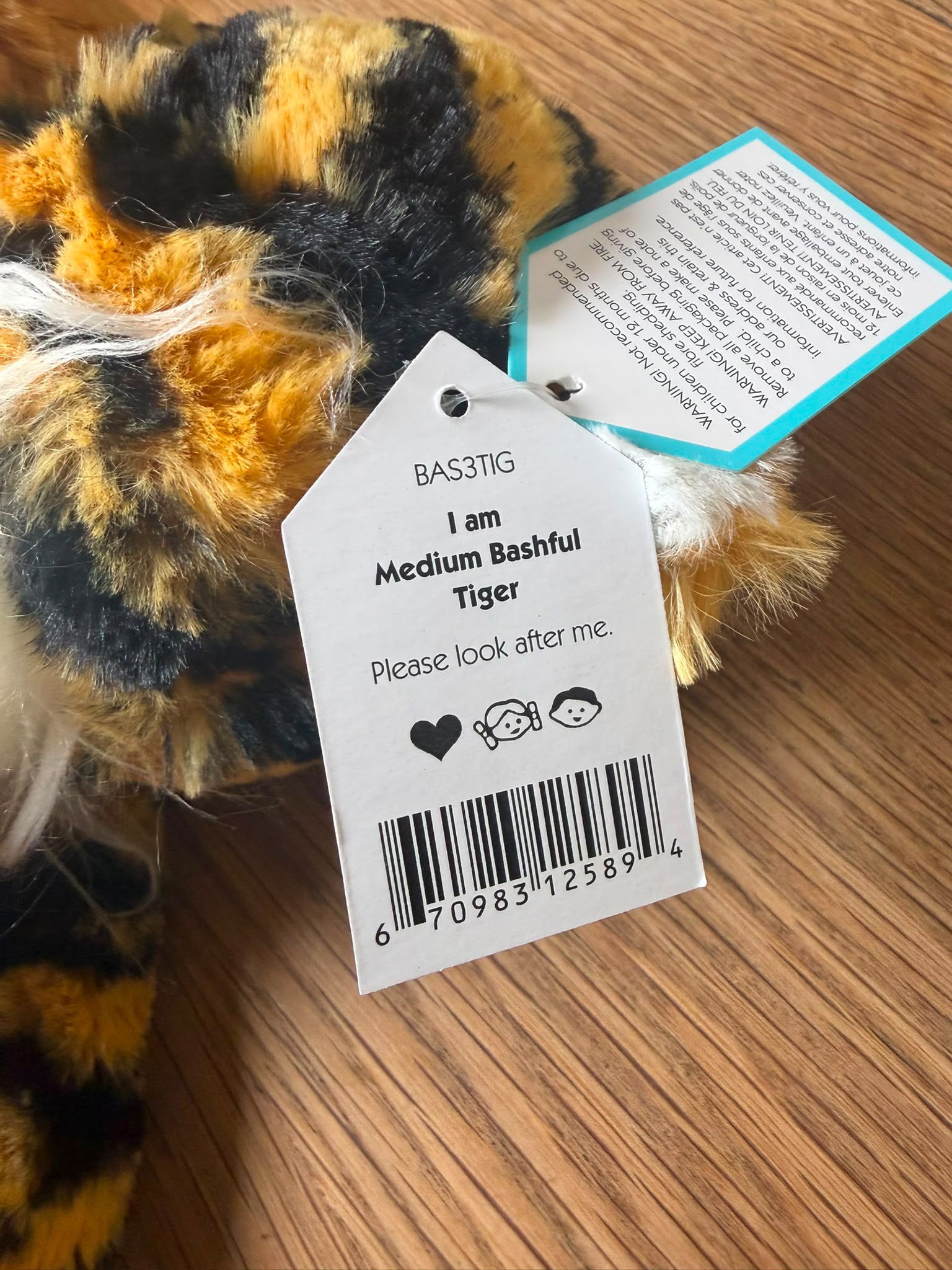 Jellycat Bashful Tiger - Ear Tag