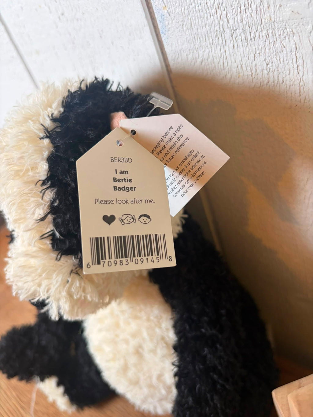 Jellycat Bertie Badger