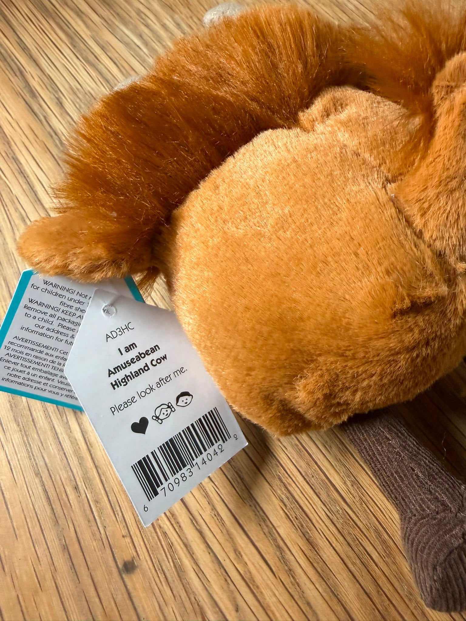 Jellycat Amuseabean Highland Cow