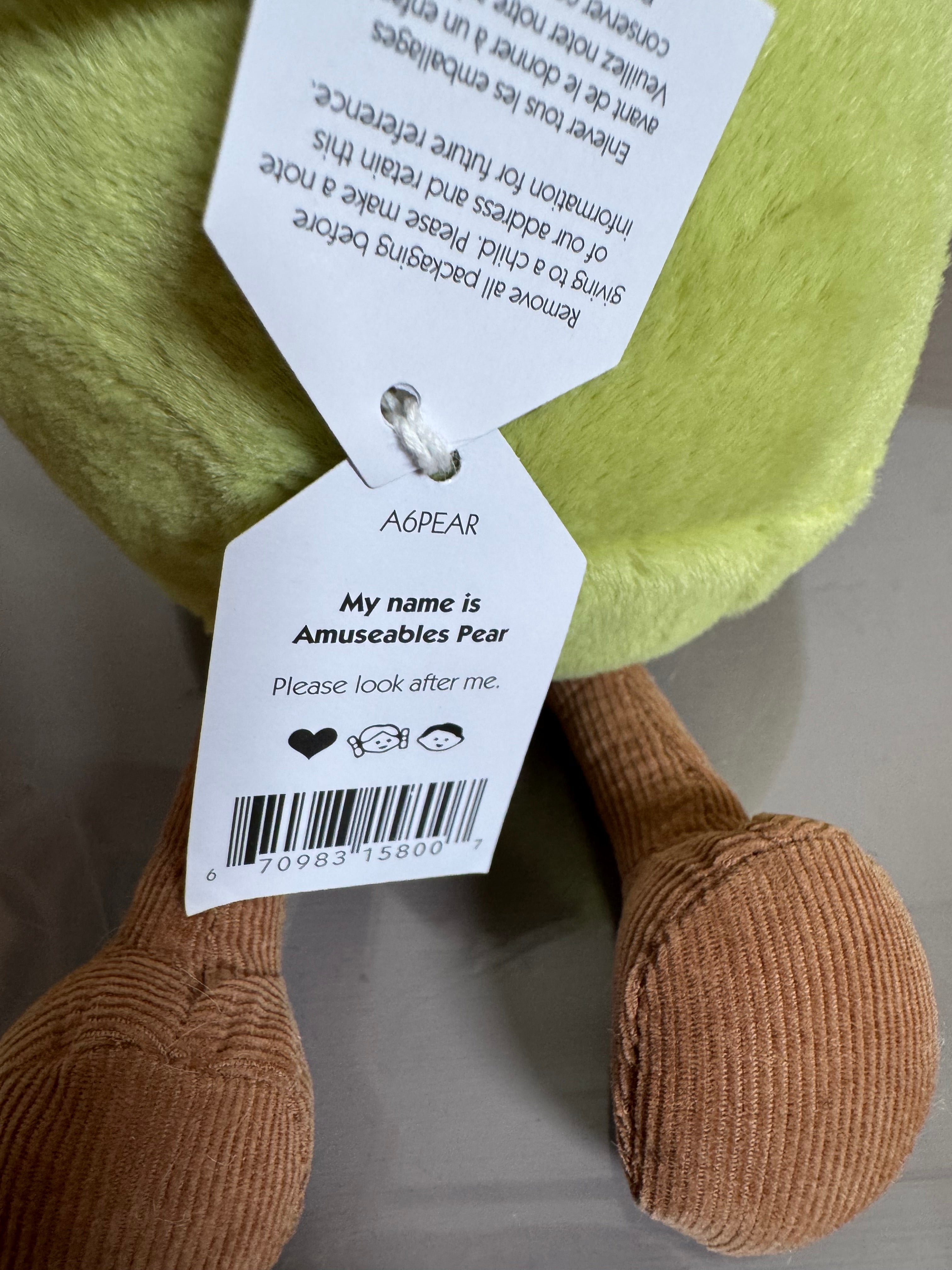 Jellycat Amuseables Pear
