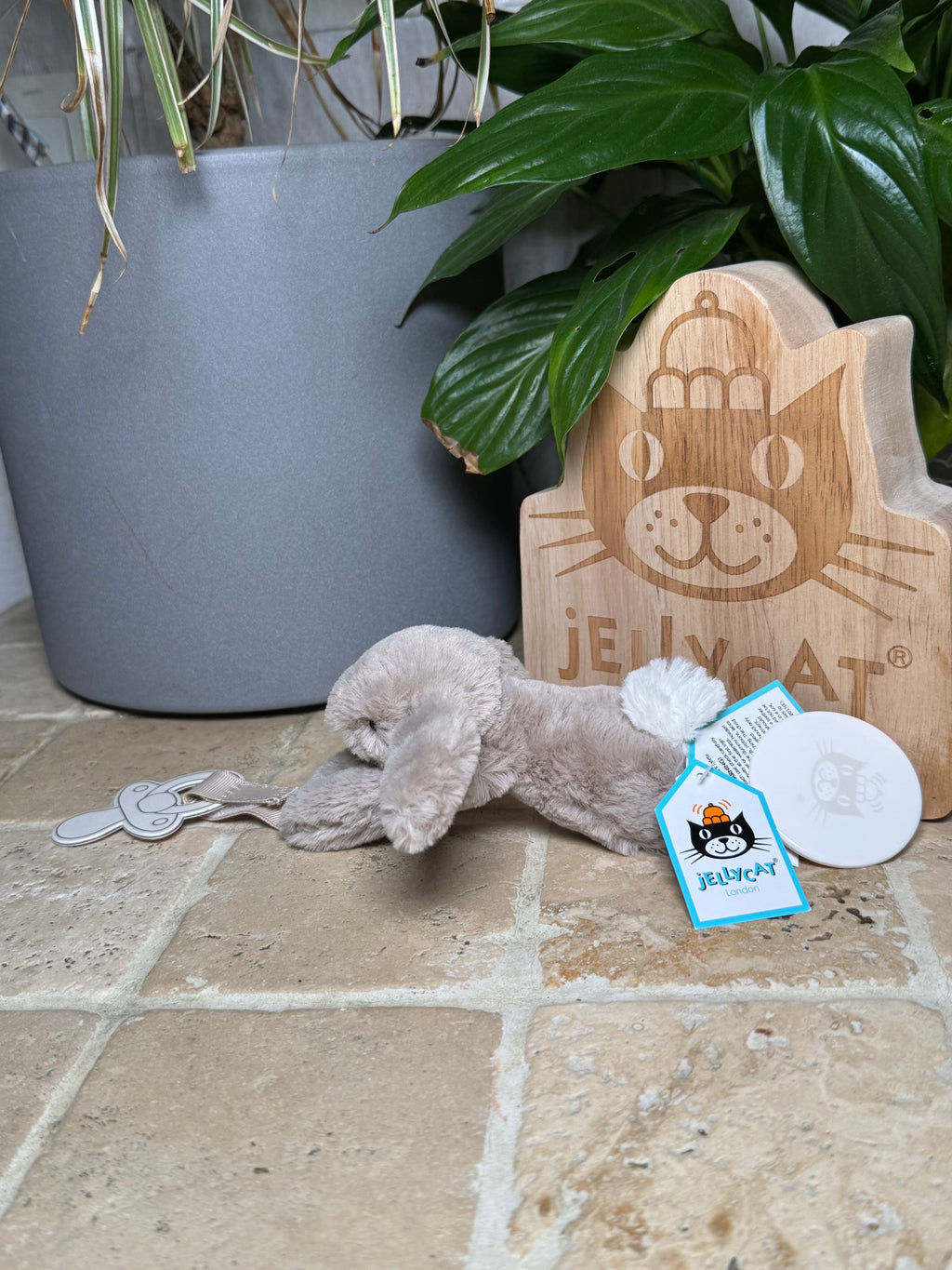 Jellycat Bashful Beige Bunny Dummy Clip