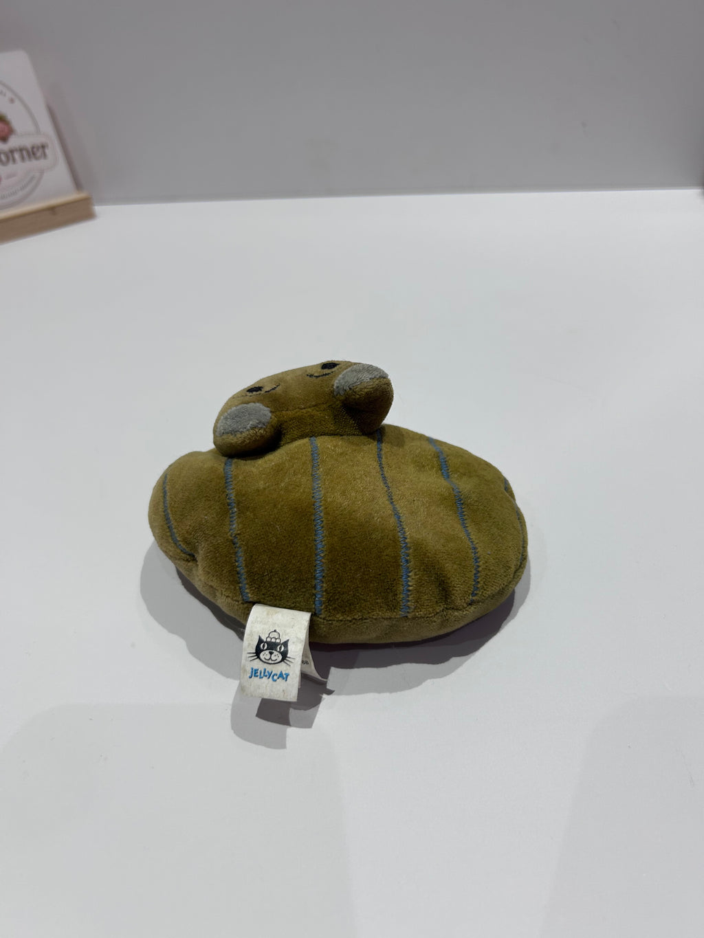 Jellycat Cat Nap Green Stripes