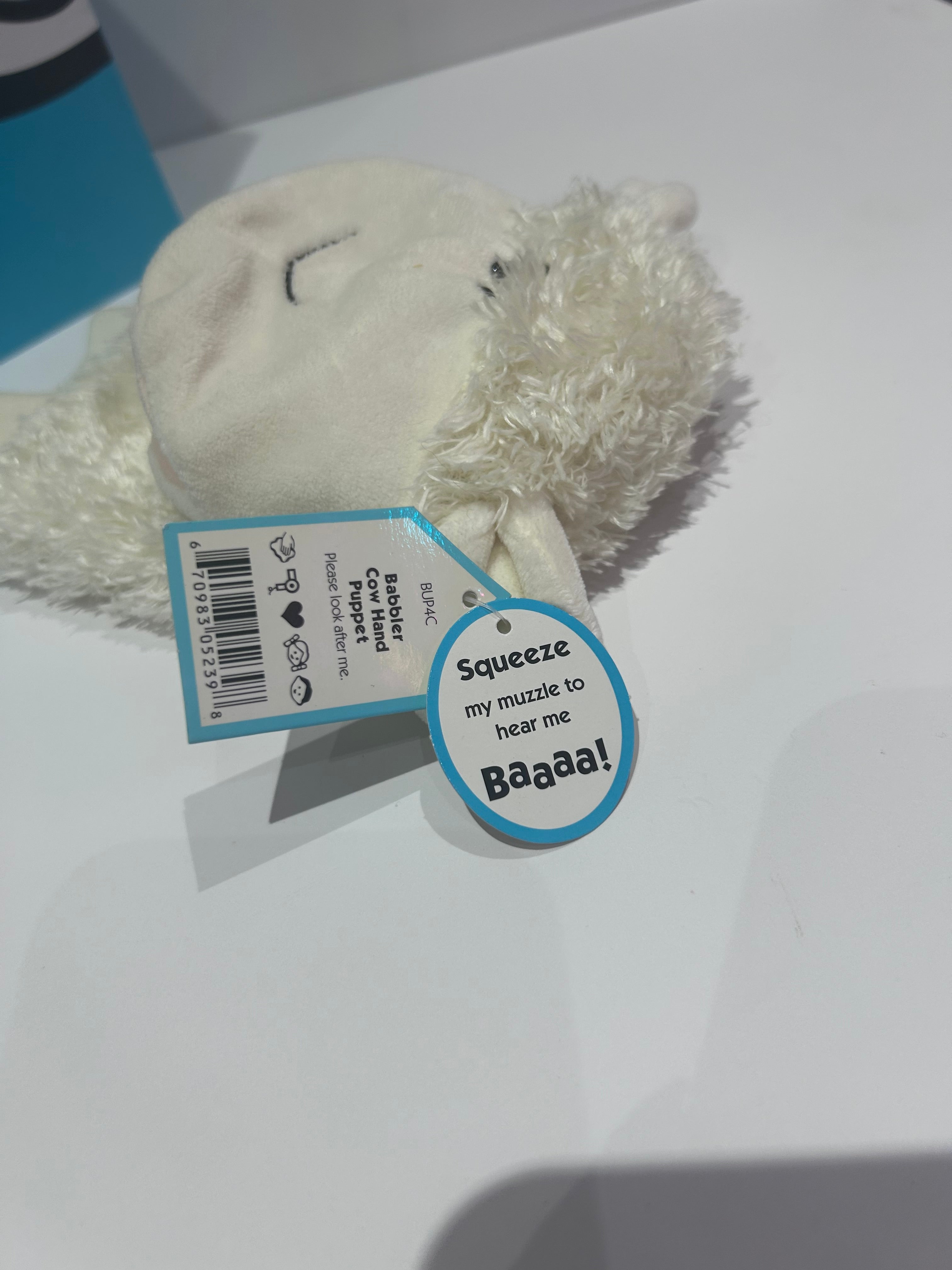 Jellycat Babbler Sheep Hand Puppet - Misprinted label // no sound