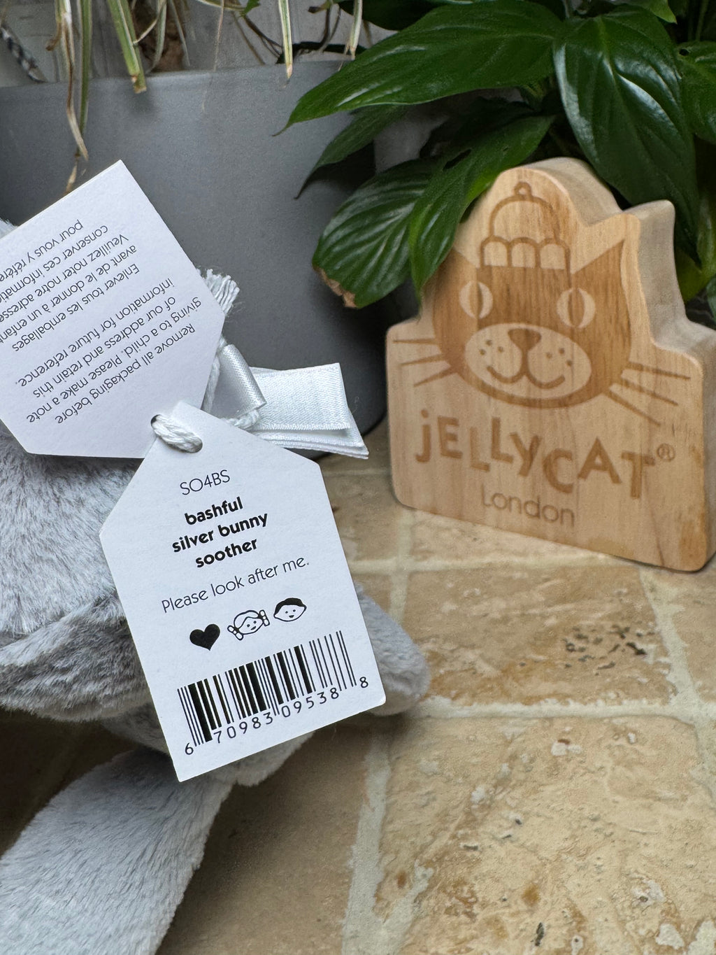 Jellycat Bashful Silver Bunny Soother