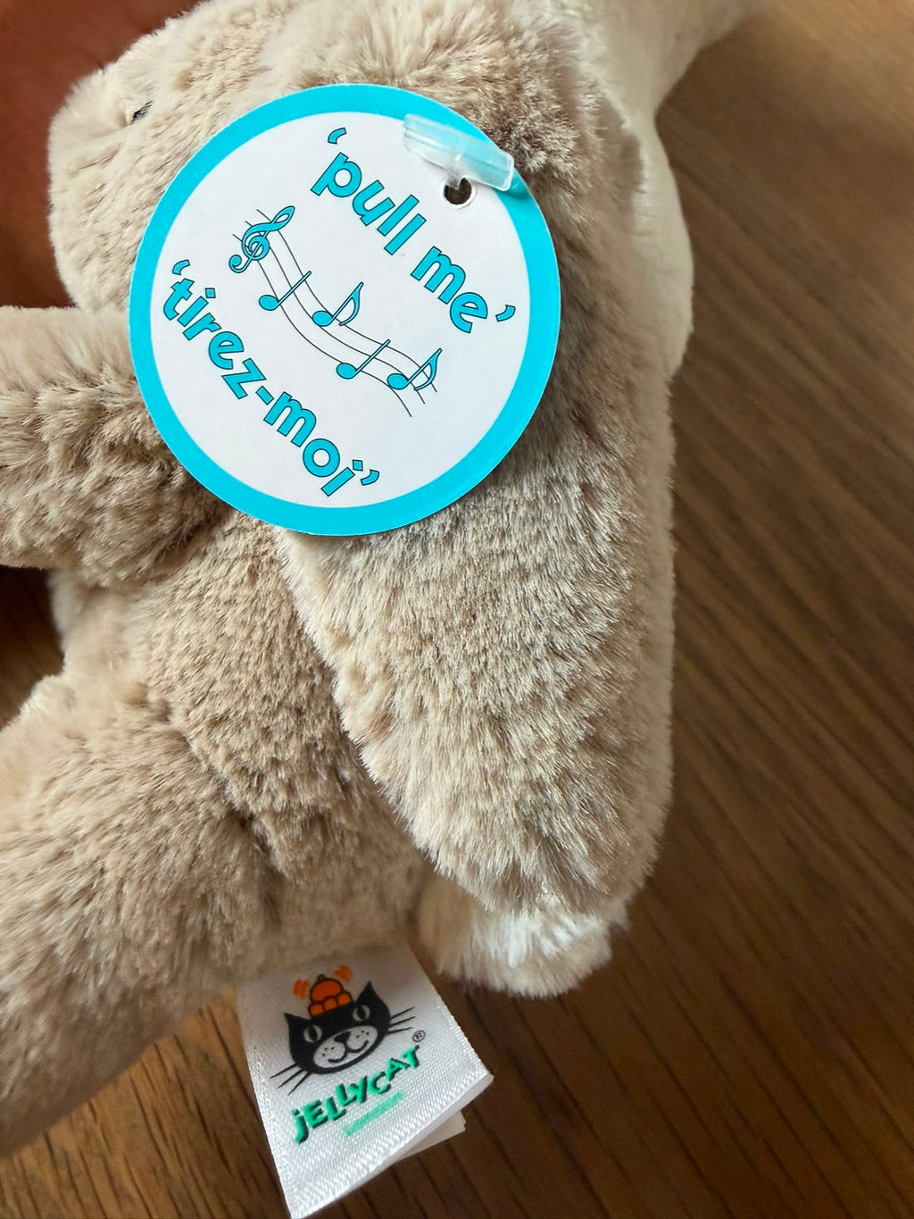 Jellycat Bashful Bunny Musical Pull 28cm - Beige