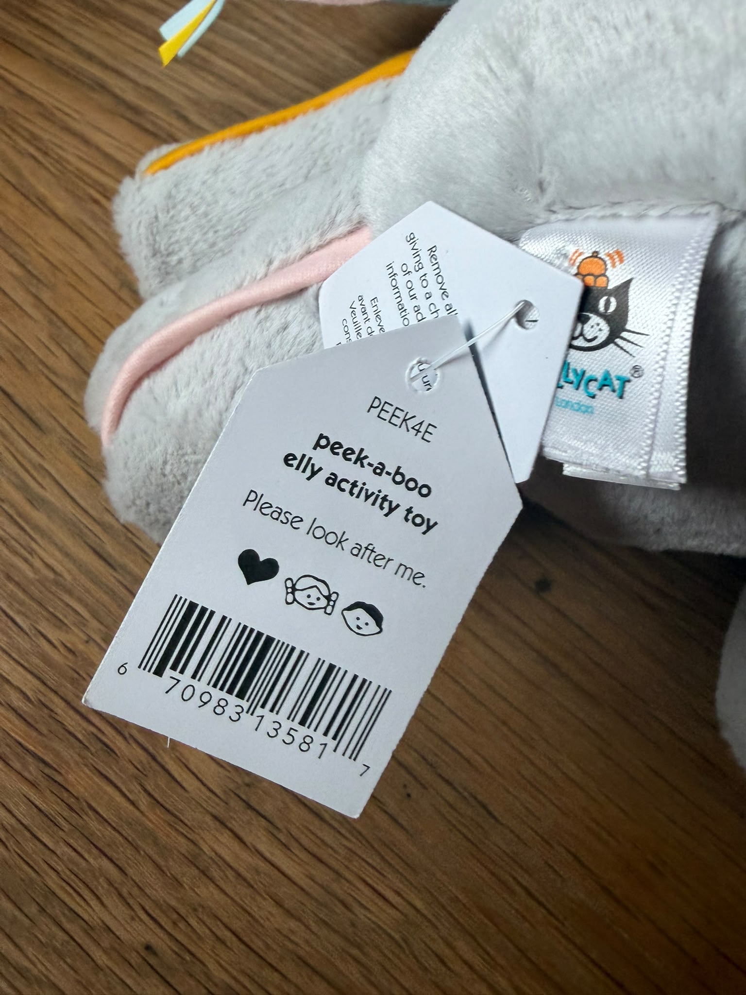 Jellycat Peek-a-Boo Elly Activity Toy