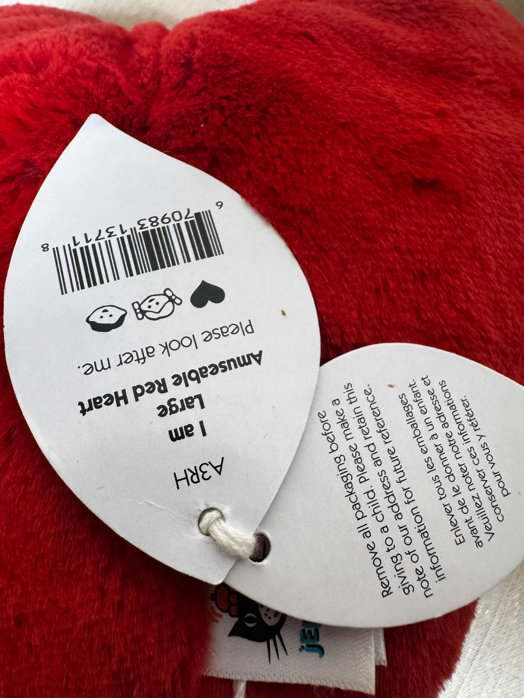 Jellycat Large Amuseable Red Heart  | BNWT