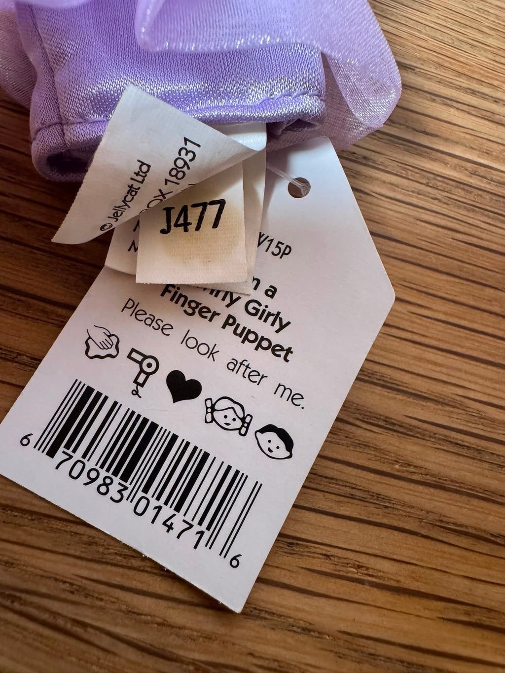 Jellycat Twirly Girly Finger Puppet