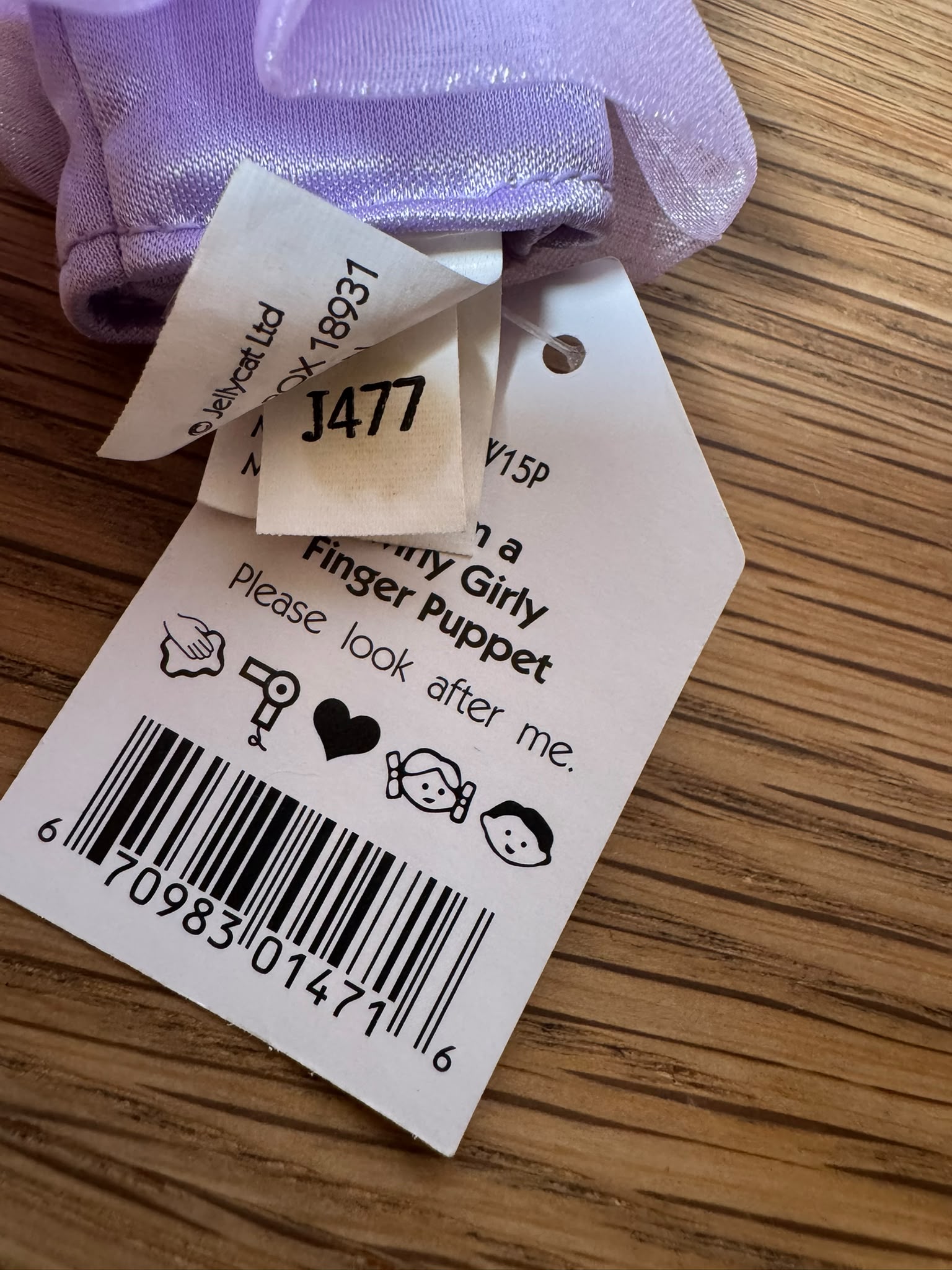 Jellycat Twirly Girly Finger Puppet