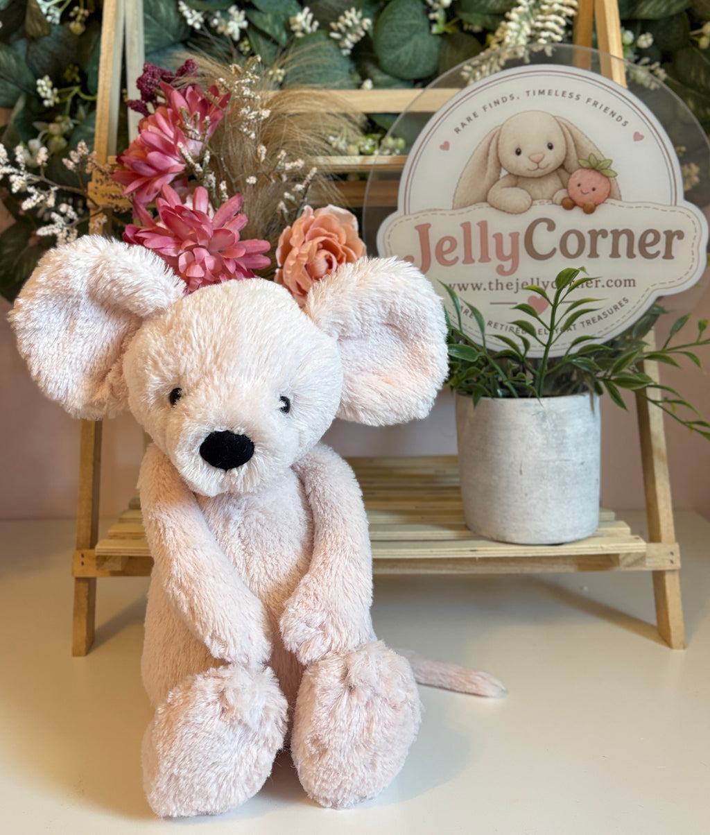 Jellycat Bashful Pink Mouse Medium | With Toes