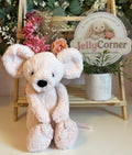 Jellycat Bashful Pink Mouse Medium | With Toes