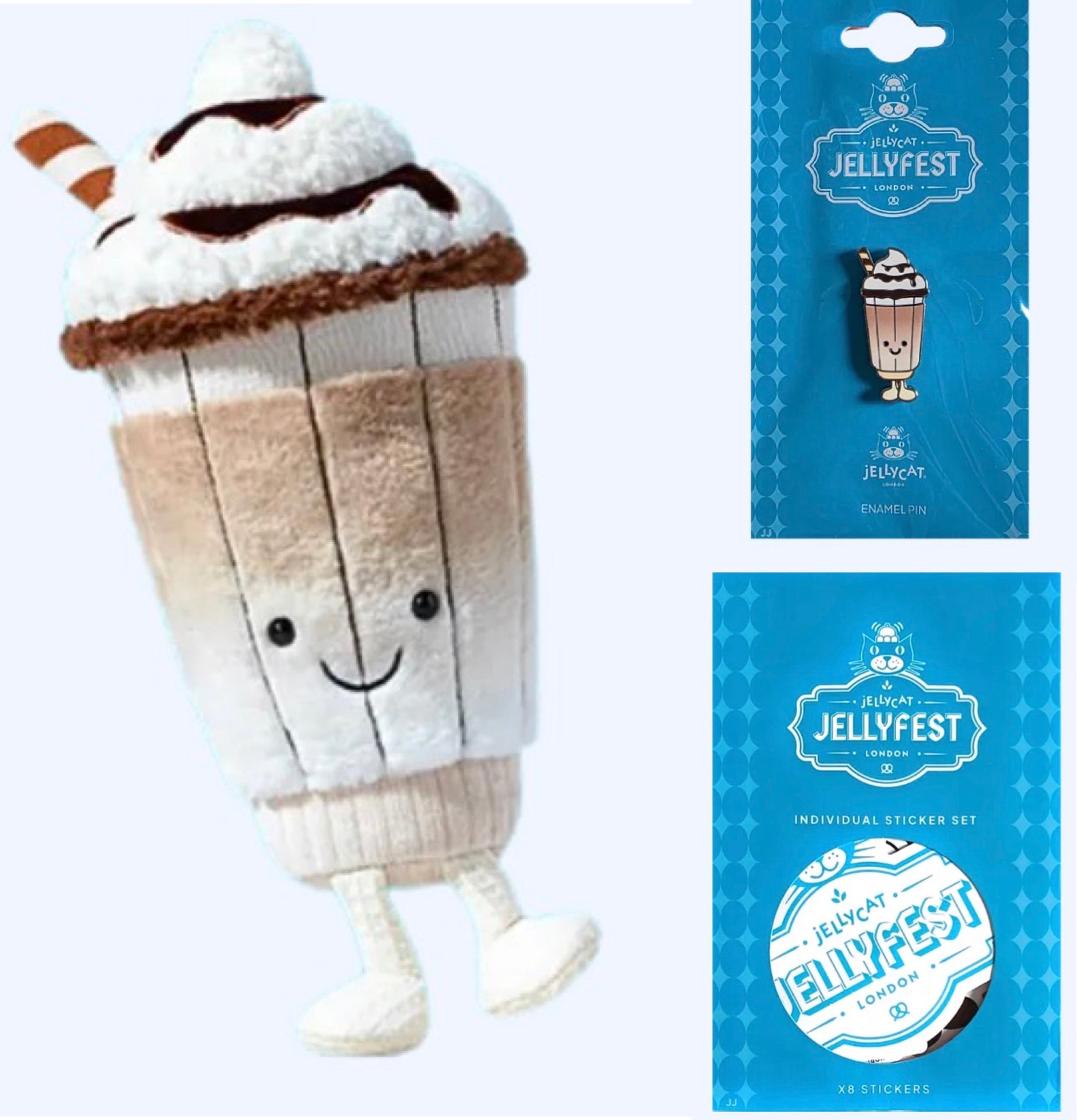 Jellycat Amuseables Von Illa Eiskaffee + Pin + Sticker | Jellyfest Berlin Exclusive