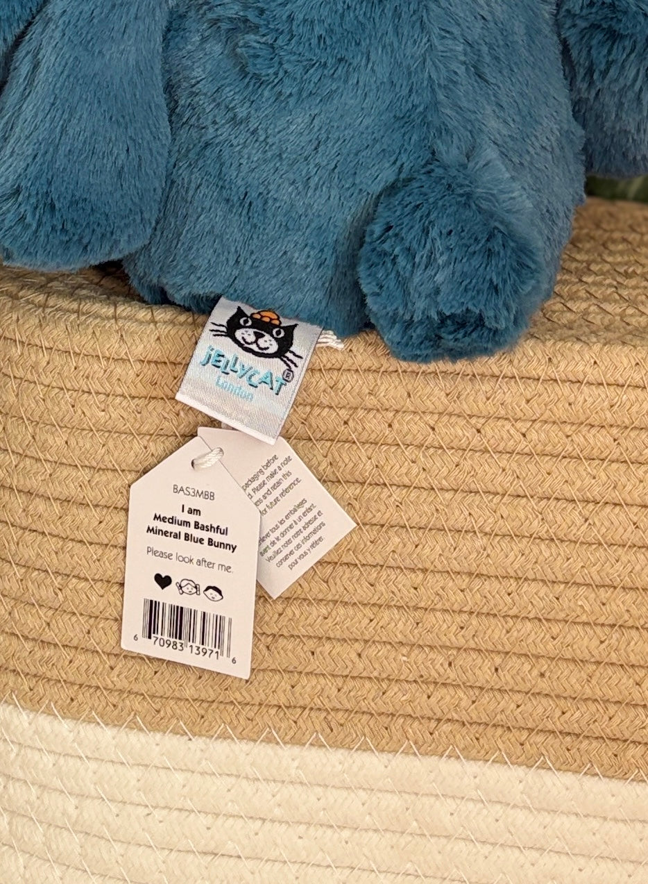 Jellycat Medium Bashful Mineral Blue Bunny