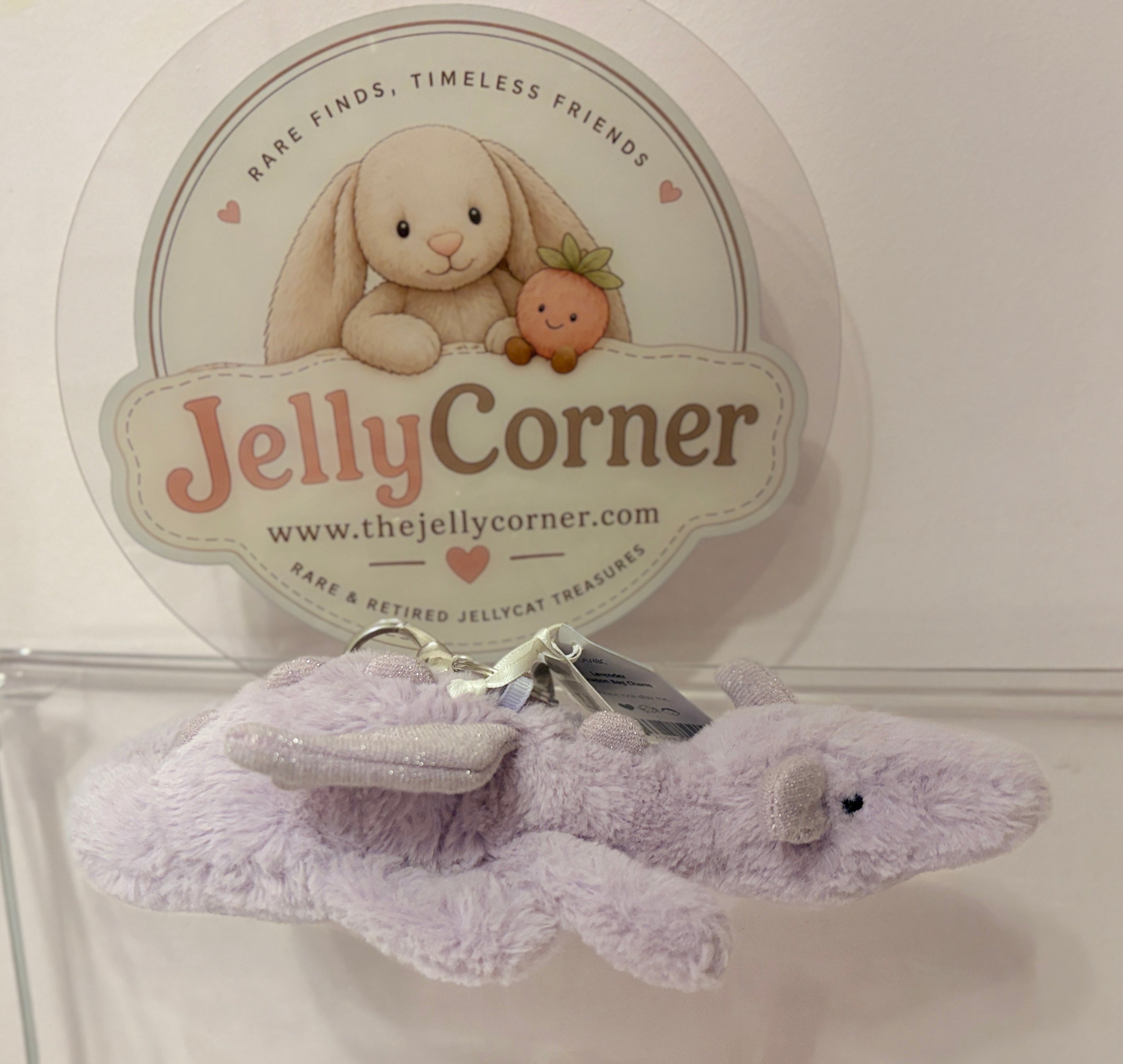 Jellycat Lavender Dragon Bag Charm