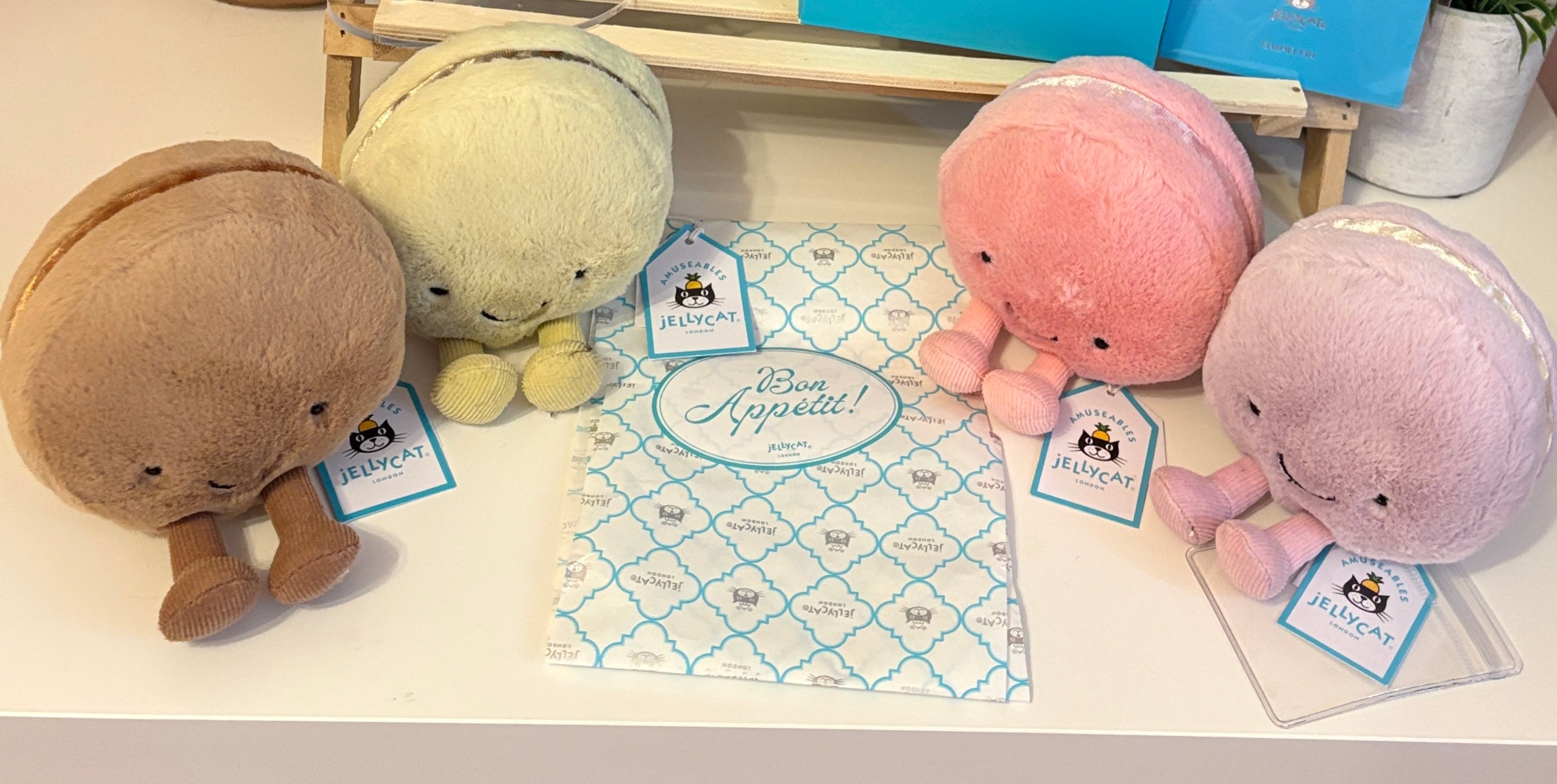 Jellycat OG Macaron Full Set | Paris Exclusive Box & Pin