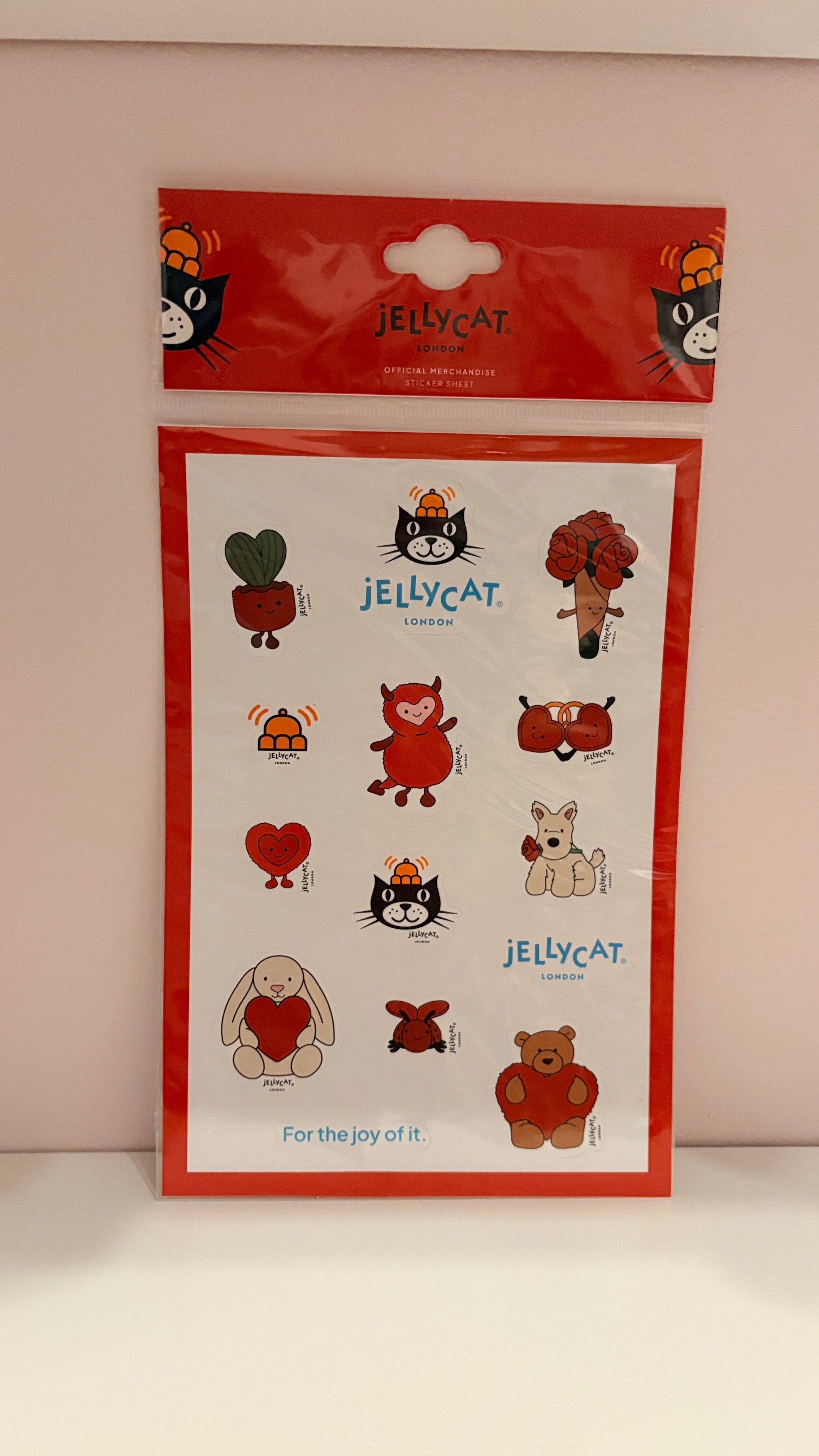Jellycat Valentines Stickers