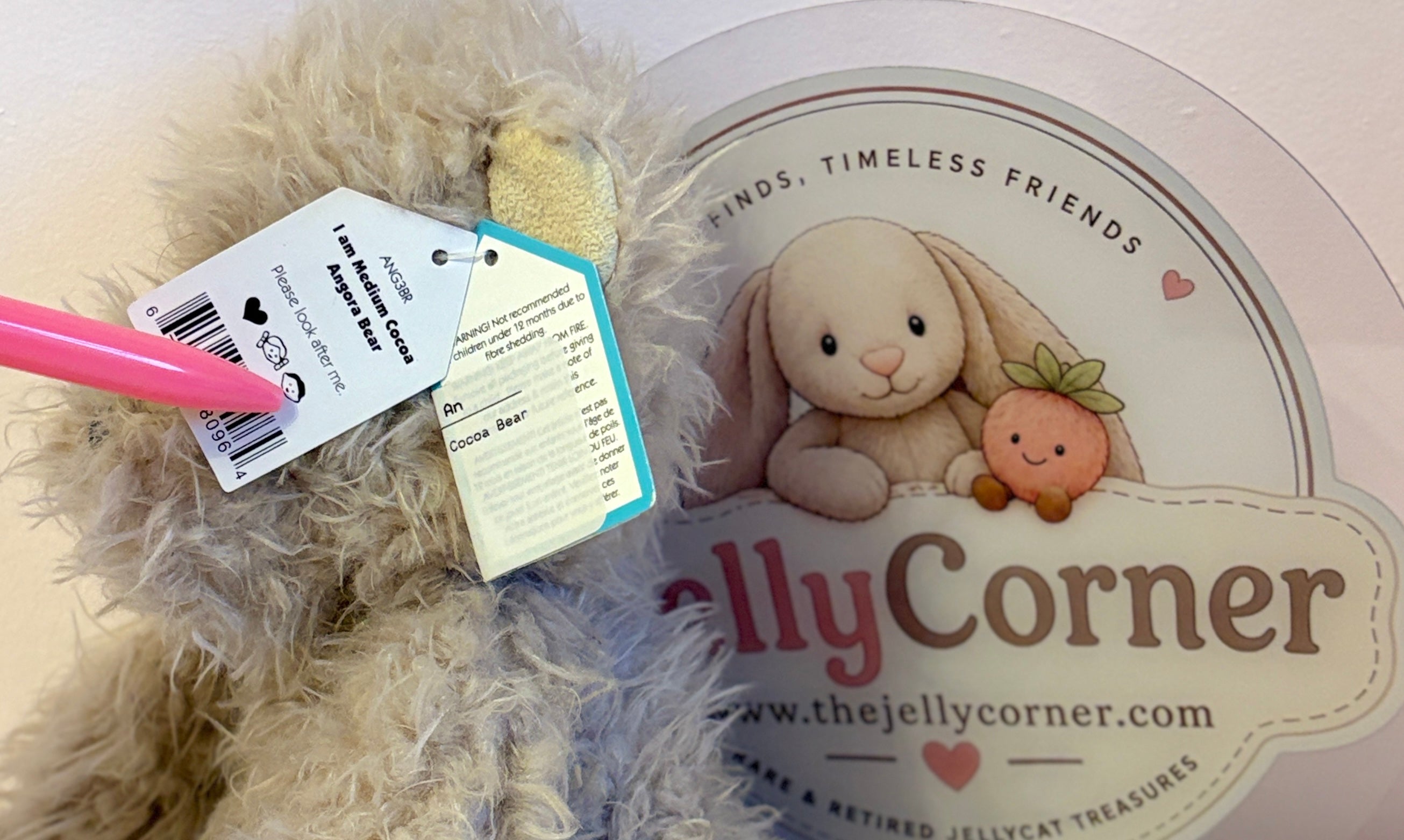 Jellycat Cocoa Angora Bear Medium | RARE