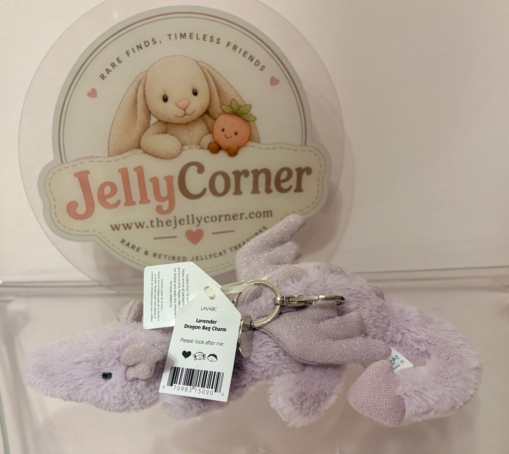 Jellycat Lavender Dragon Bag Charm