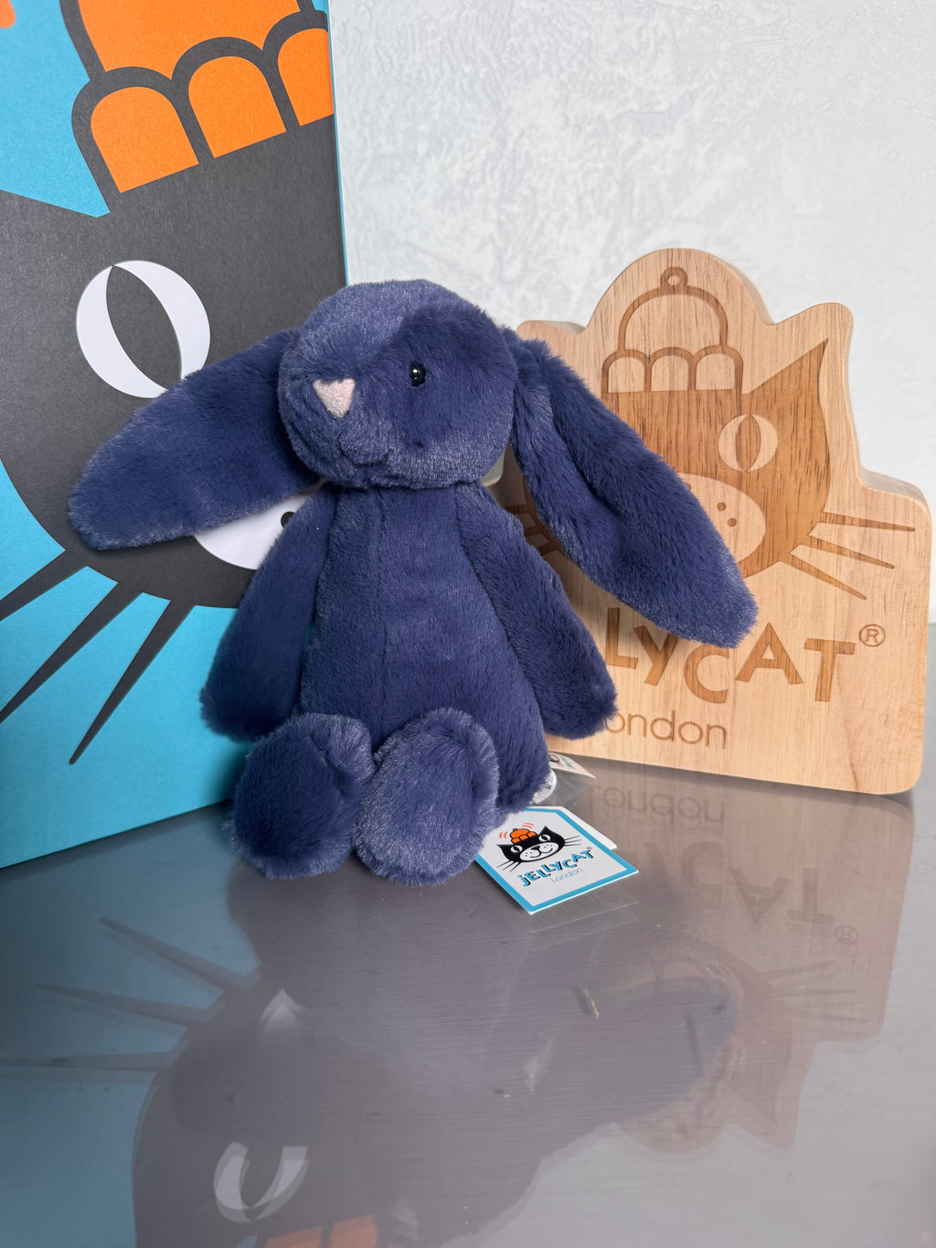 small bashful navy bunny