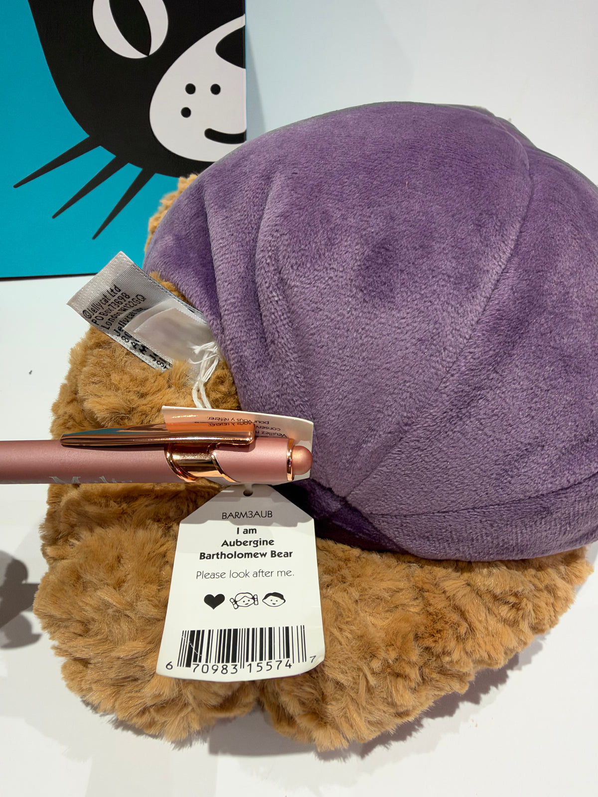 Jellycat Aubergine Bartholomew Bear
