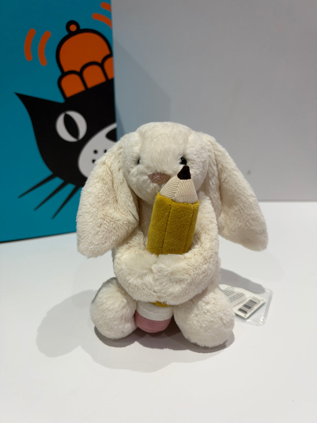 Jellycat Bunny Holding A Pencil - Tagged