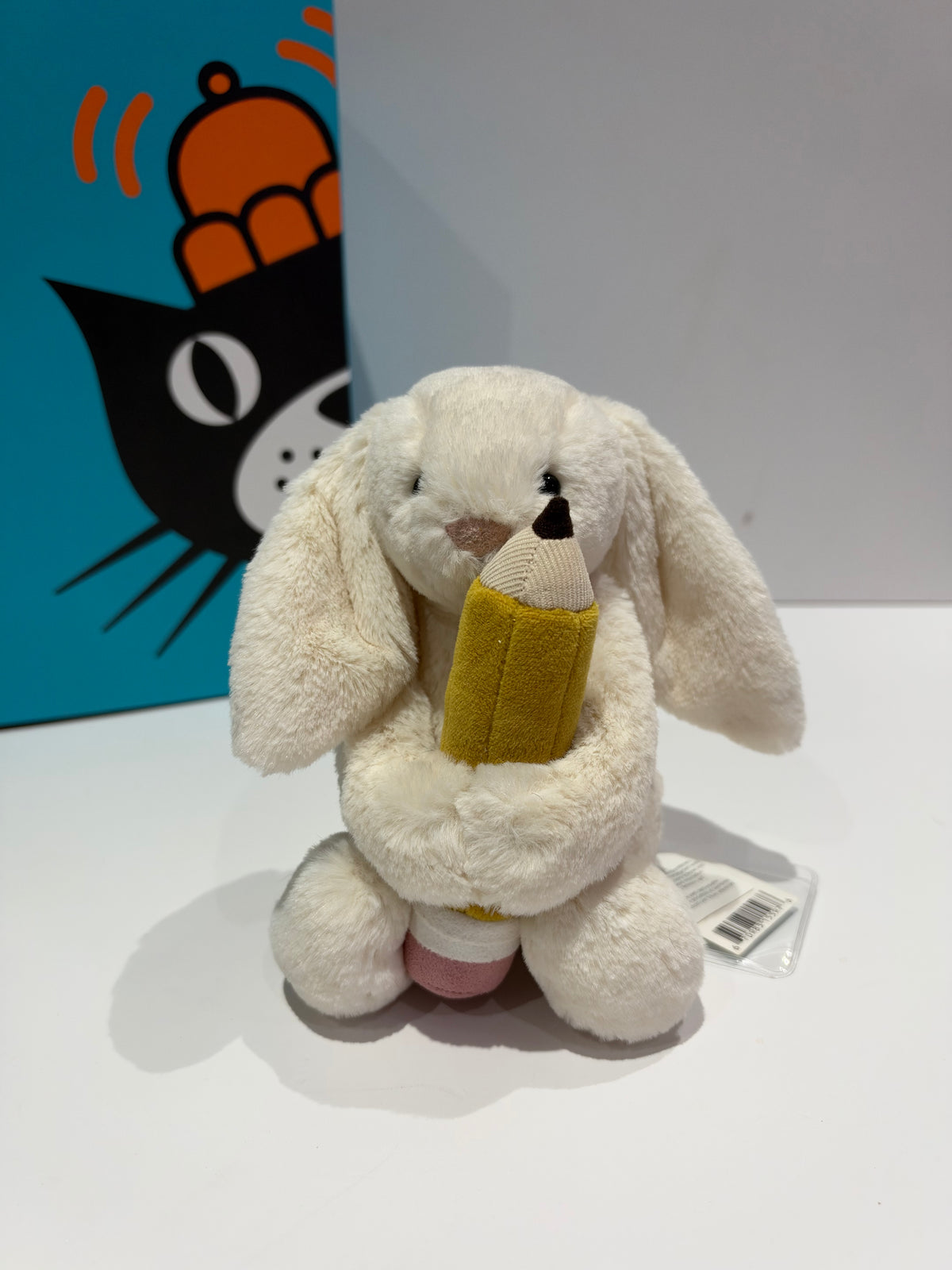 Jellycat Bunny Holding A Pencil - Tagged
