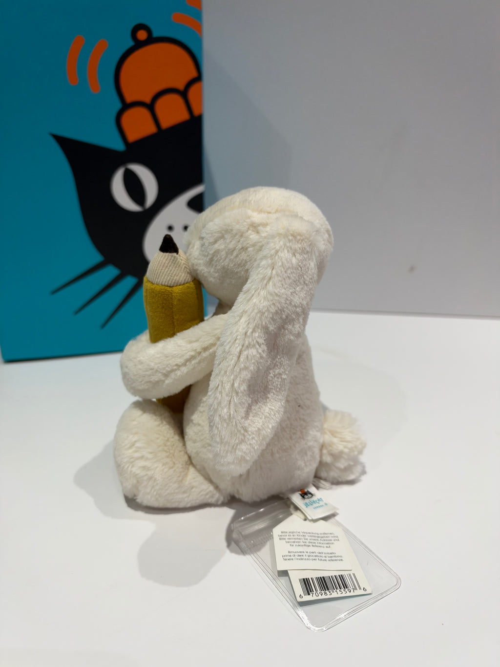 Jellycat Bunny Holding A Pencil - Tagged