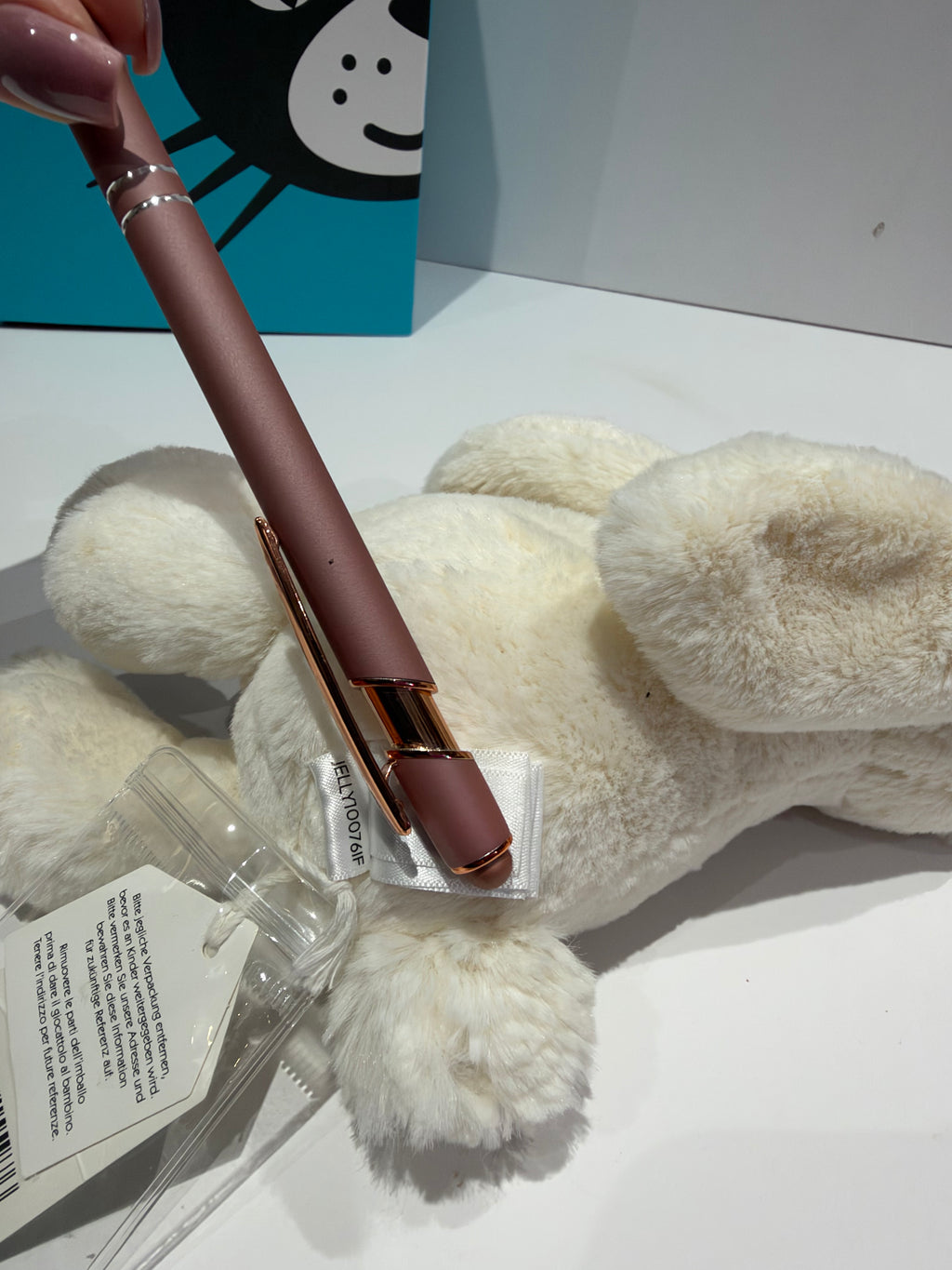 Jellycat Bunny Holding A Pencil - Tagged