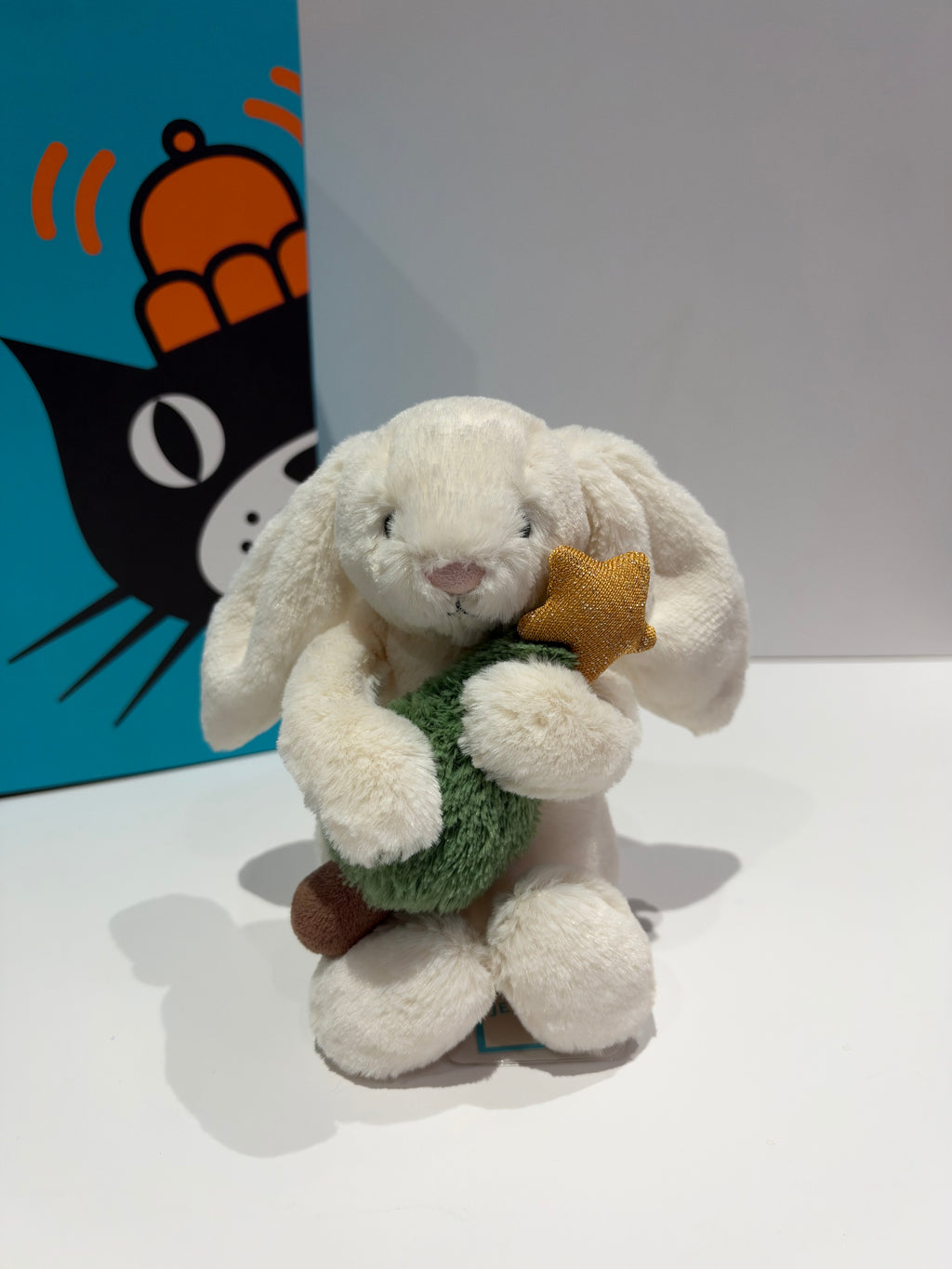 Jellycat Bunny Holding A Christmas Tree - Tagged