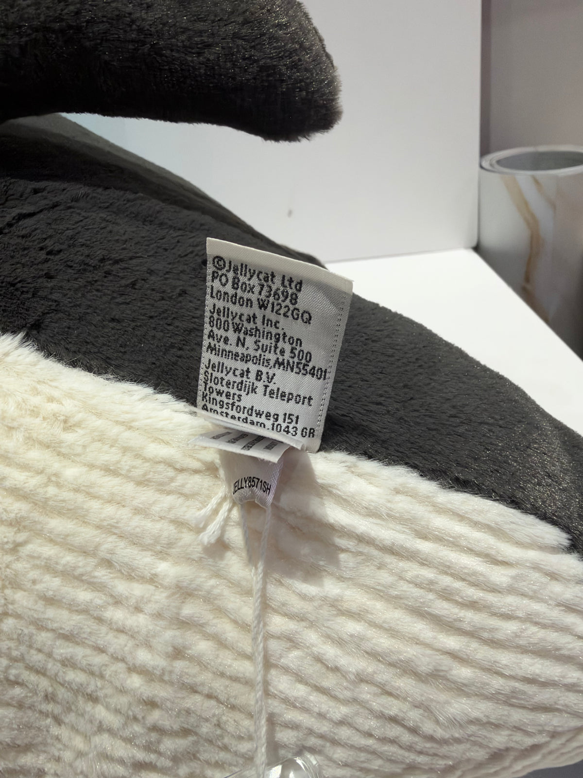 Jellycat Humphrey Humpback Whale- Tagged
