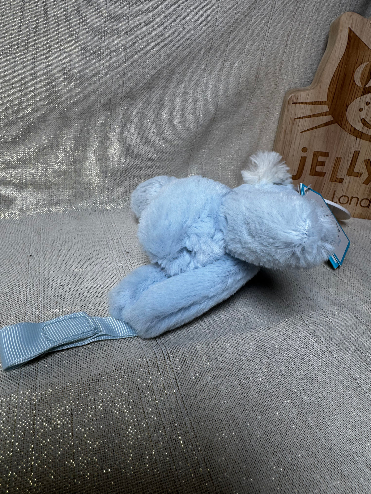 Jellycat Bashful Blue Bunny Dummy Clip