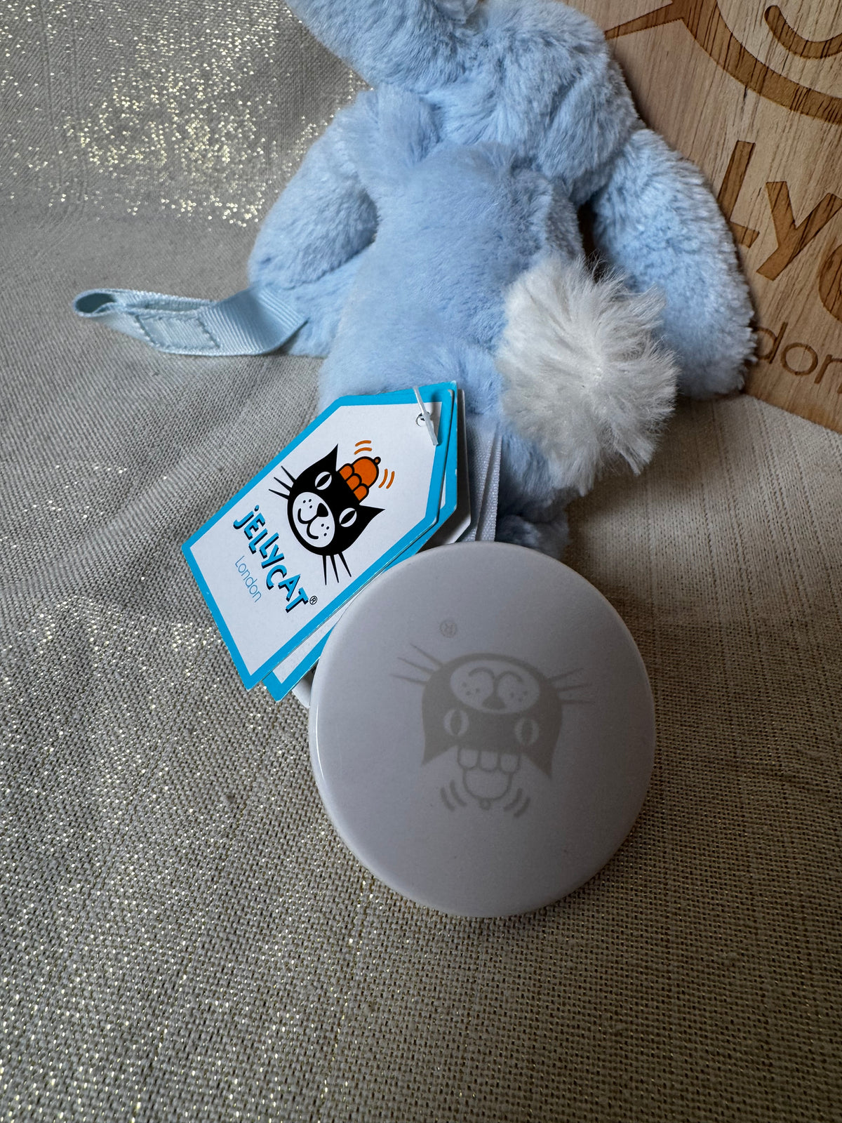 Jellycat Bashful Blue Bunny Dummy Clip