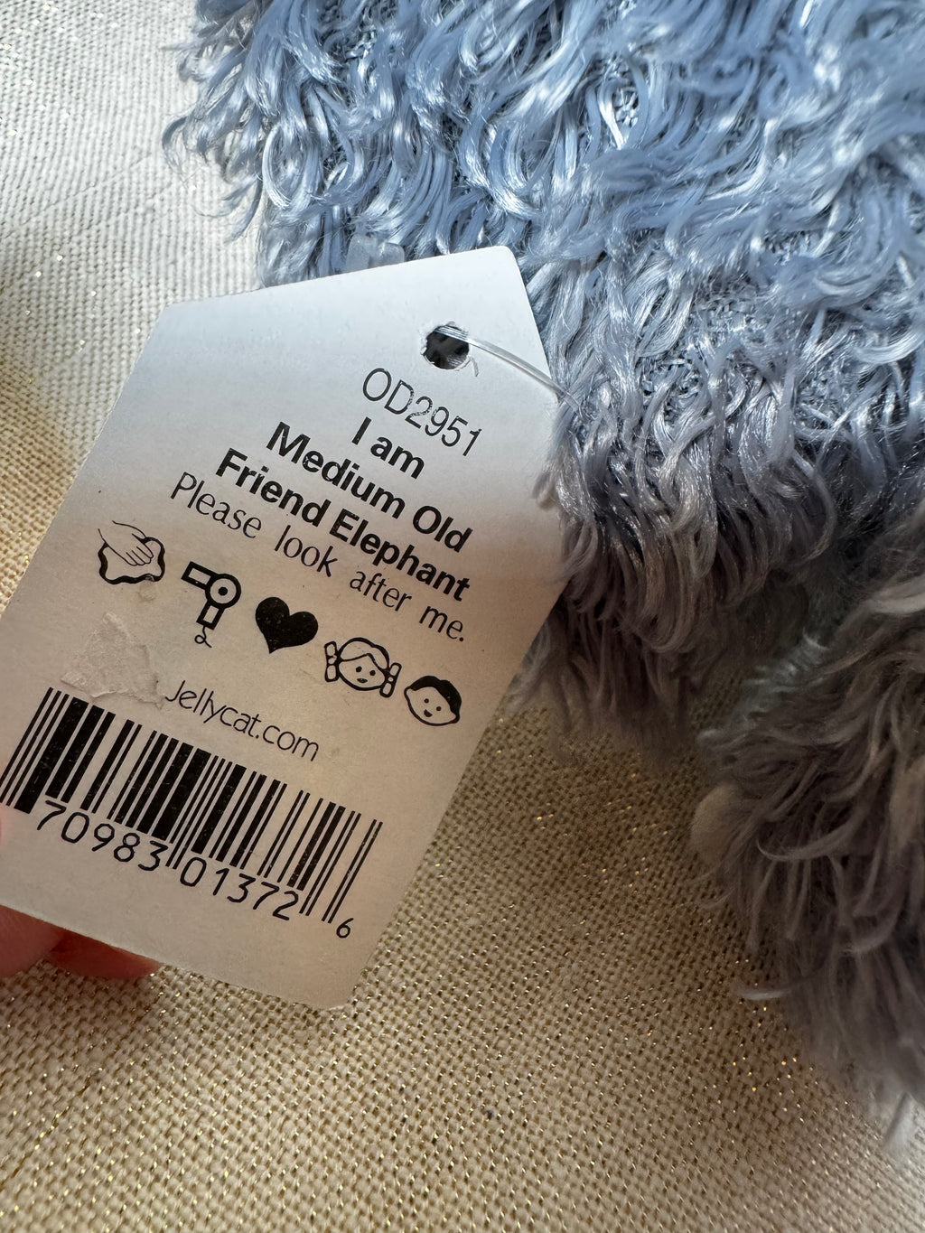 Jellycat Medium Old Friend Elephant | BNWT