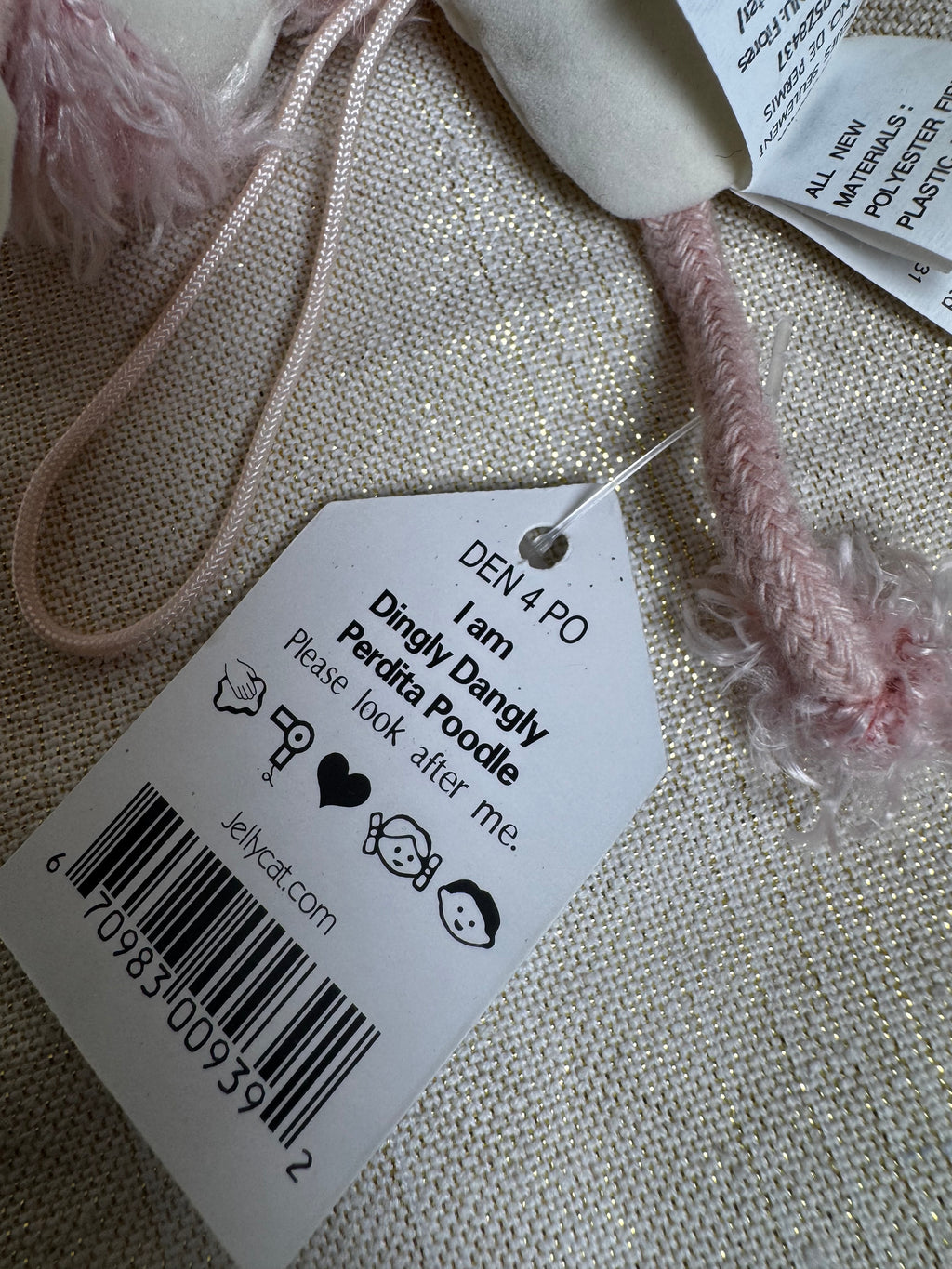 Jellycat Dingly Dangly Perdita Poodle | BNWT