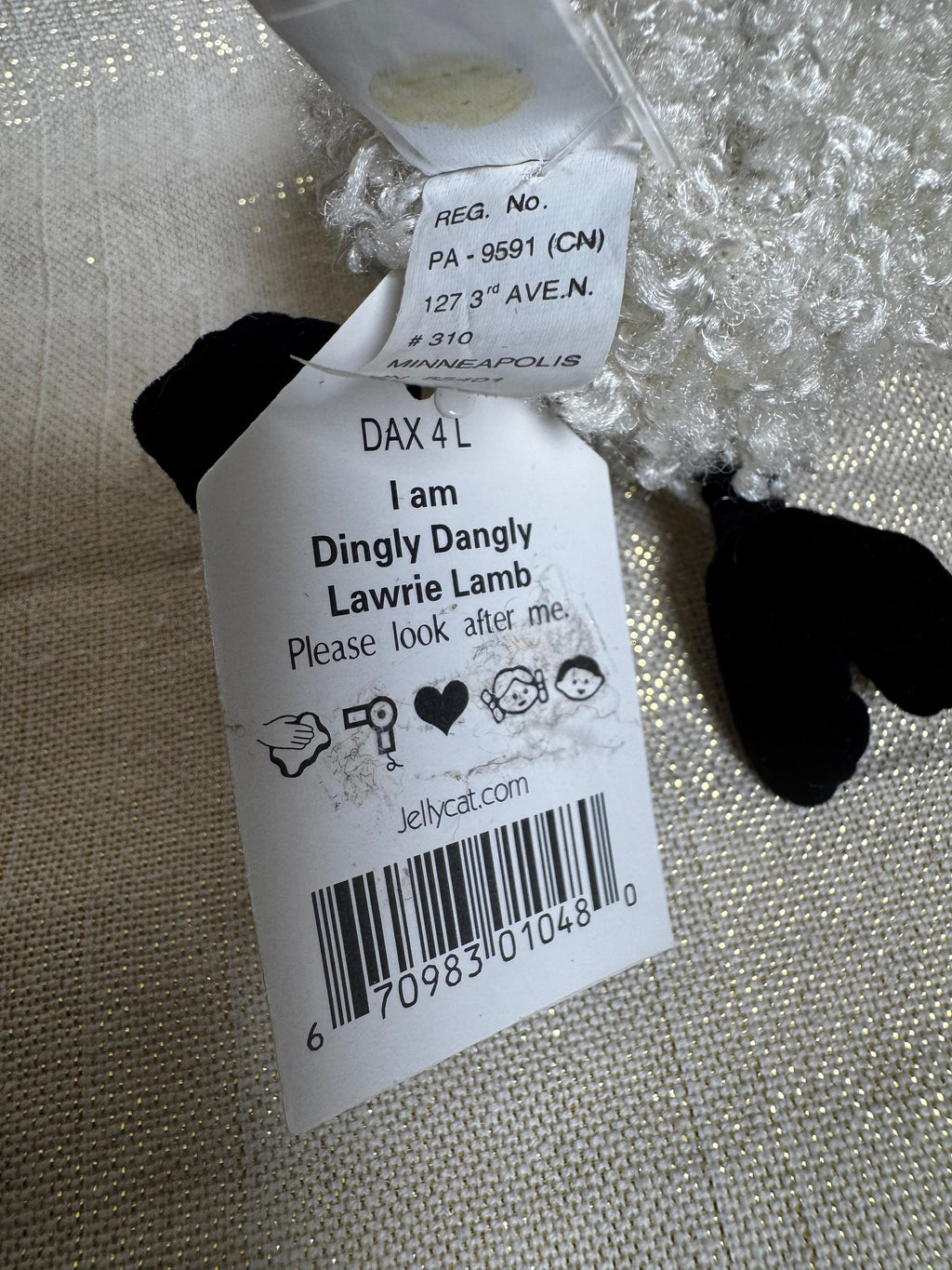 Jellycat Dingly Dangly Lawrie Lamb | BNWT