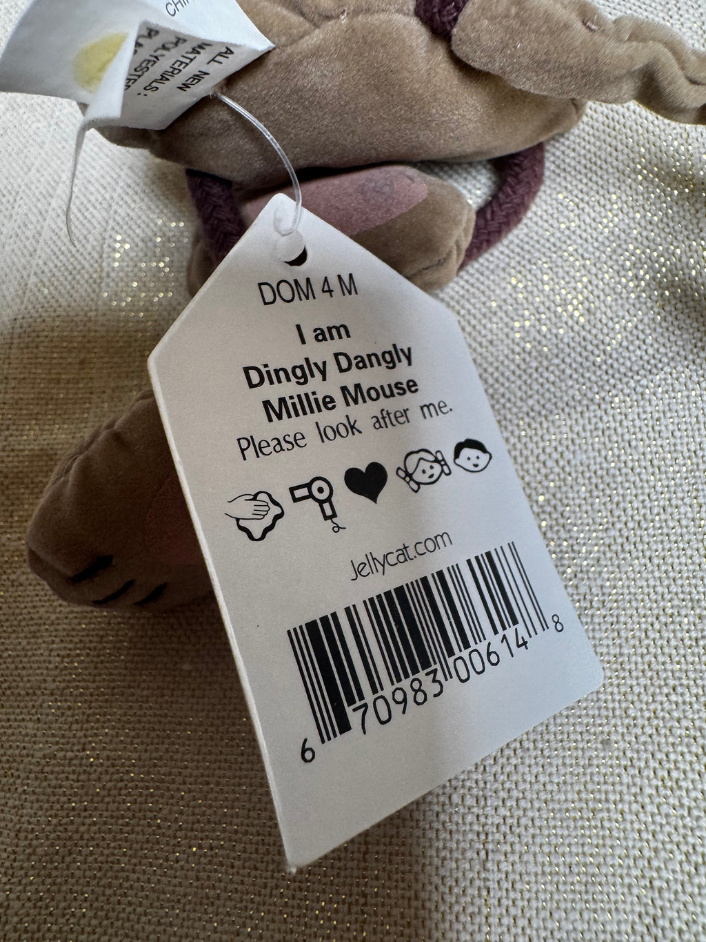 Jellycat Dingly Dangly Millie Mouse | BNWT